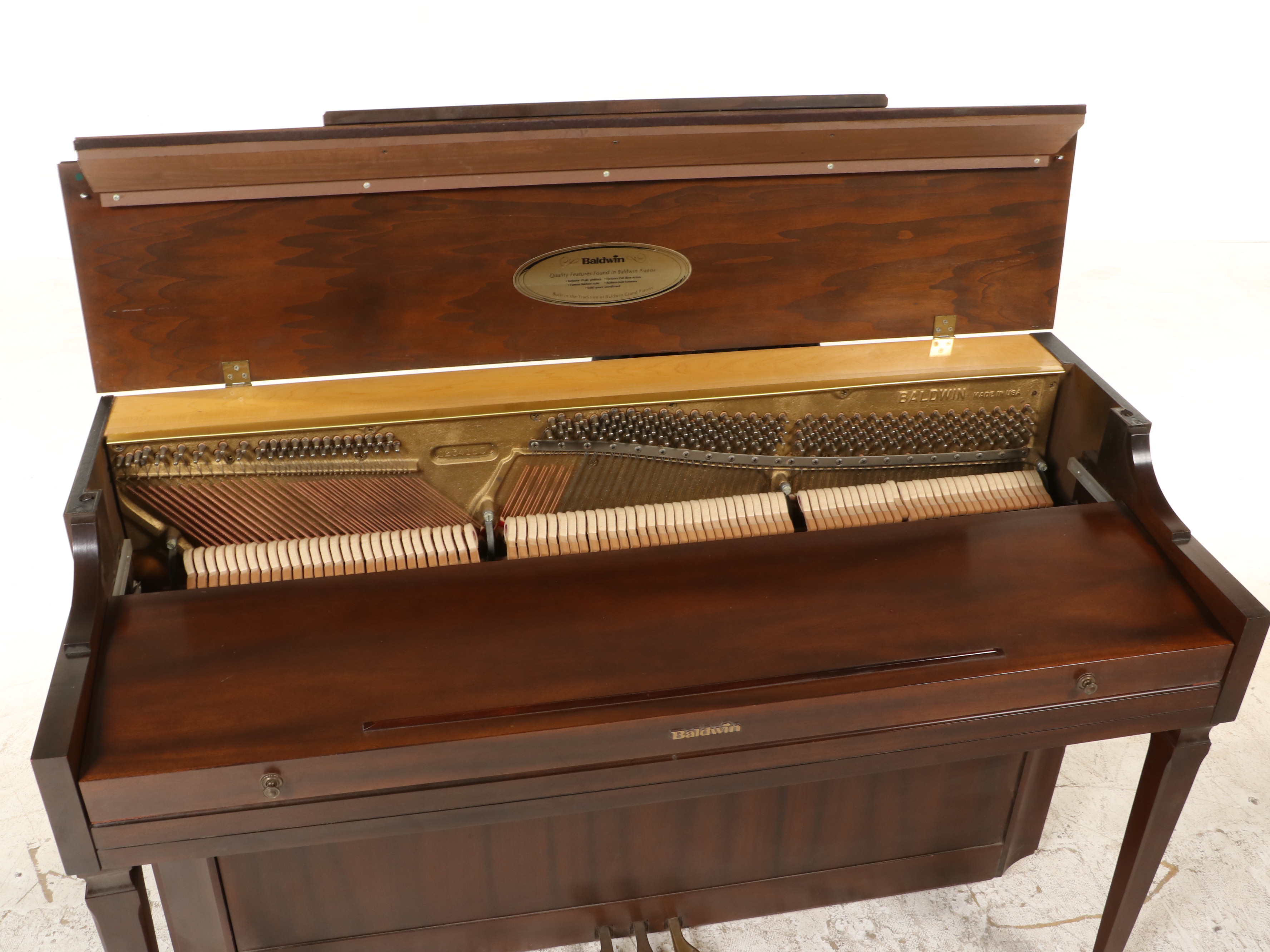Baldwin "Model 950L" Mahogany Upright Piano, Mid to Late 20th Century