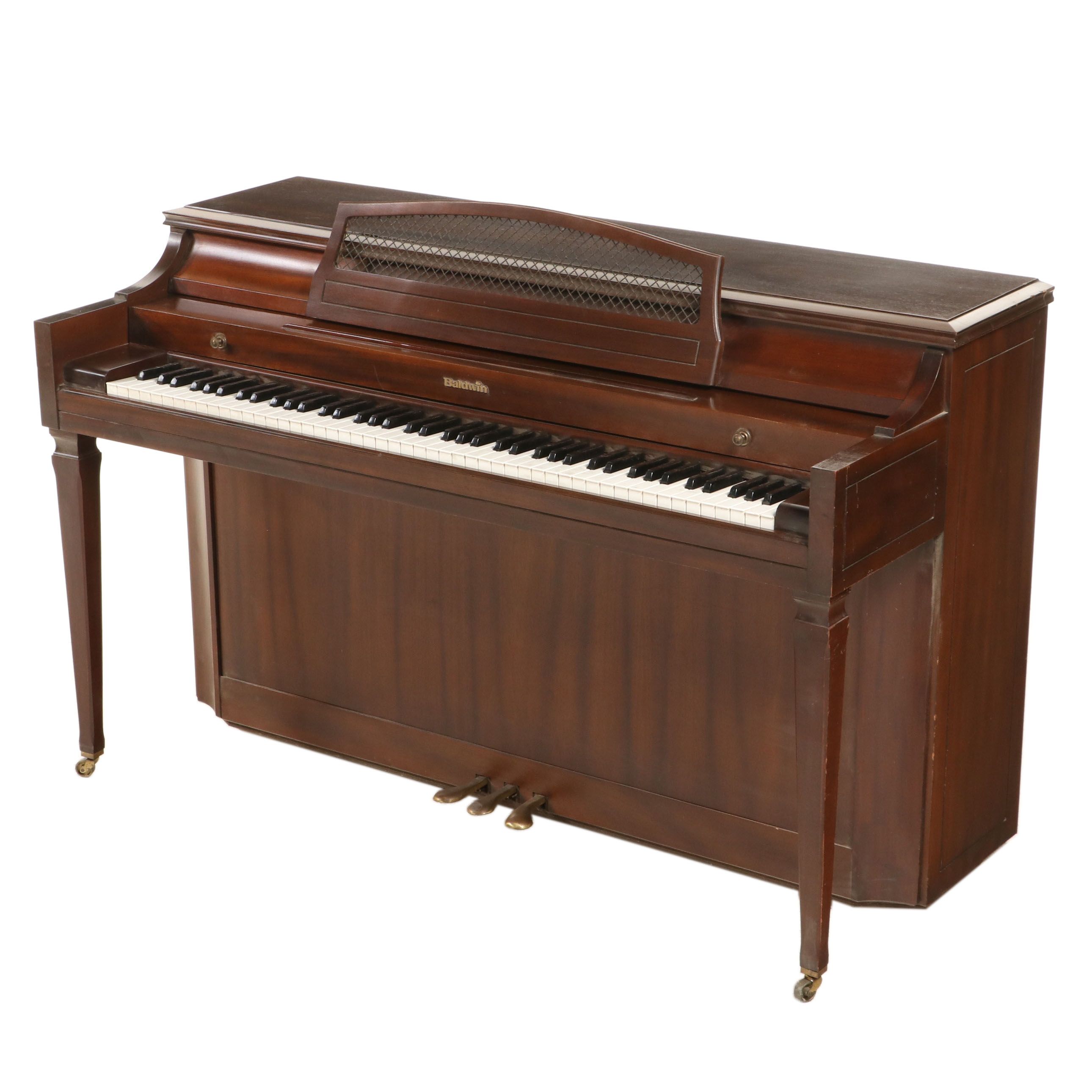 Baldwin "Model 950L" Mahogany Upright Piano, Mid to Late 20th Century
