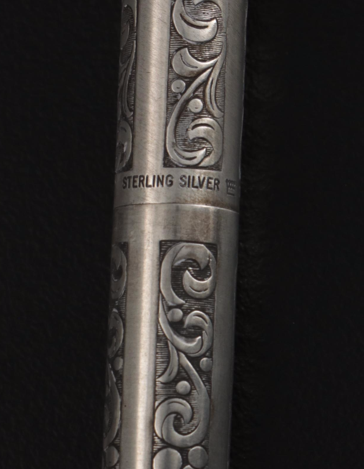 Sheaffer "Imperial" Chased Sterling Silver Ballpoint Pen and Pencil Set