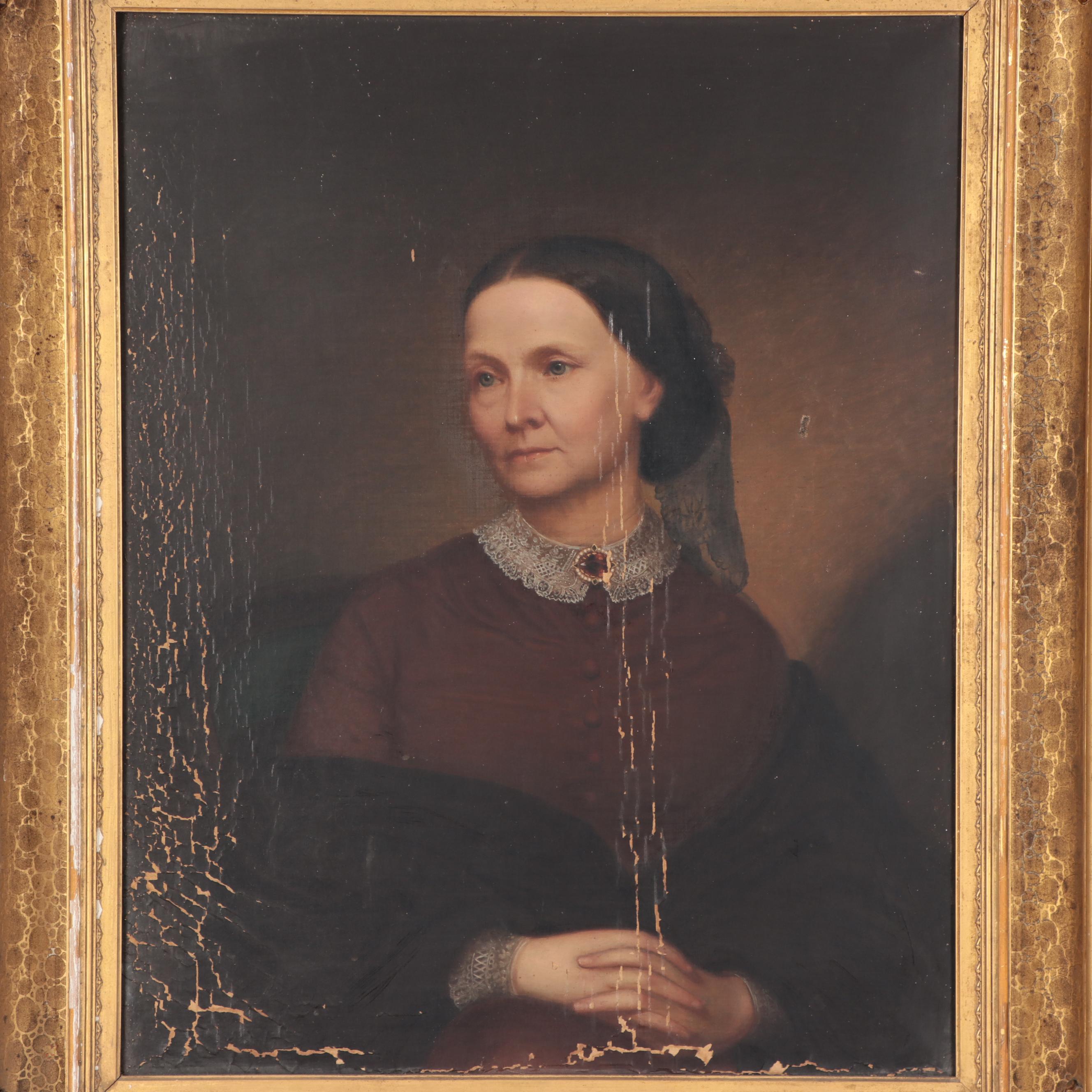 Portrait Oil Painting, 19th Century