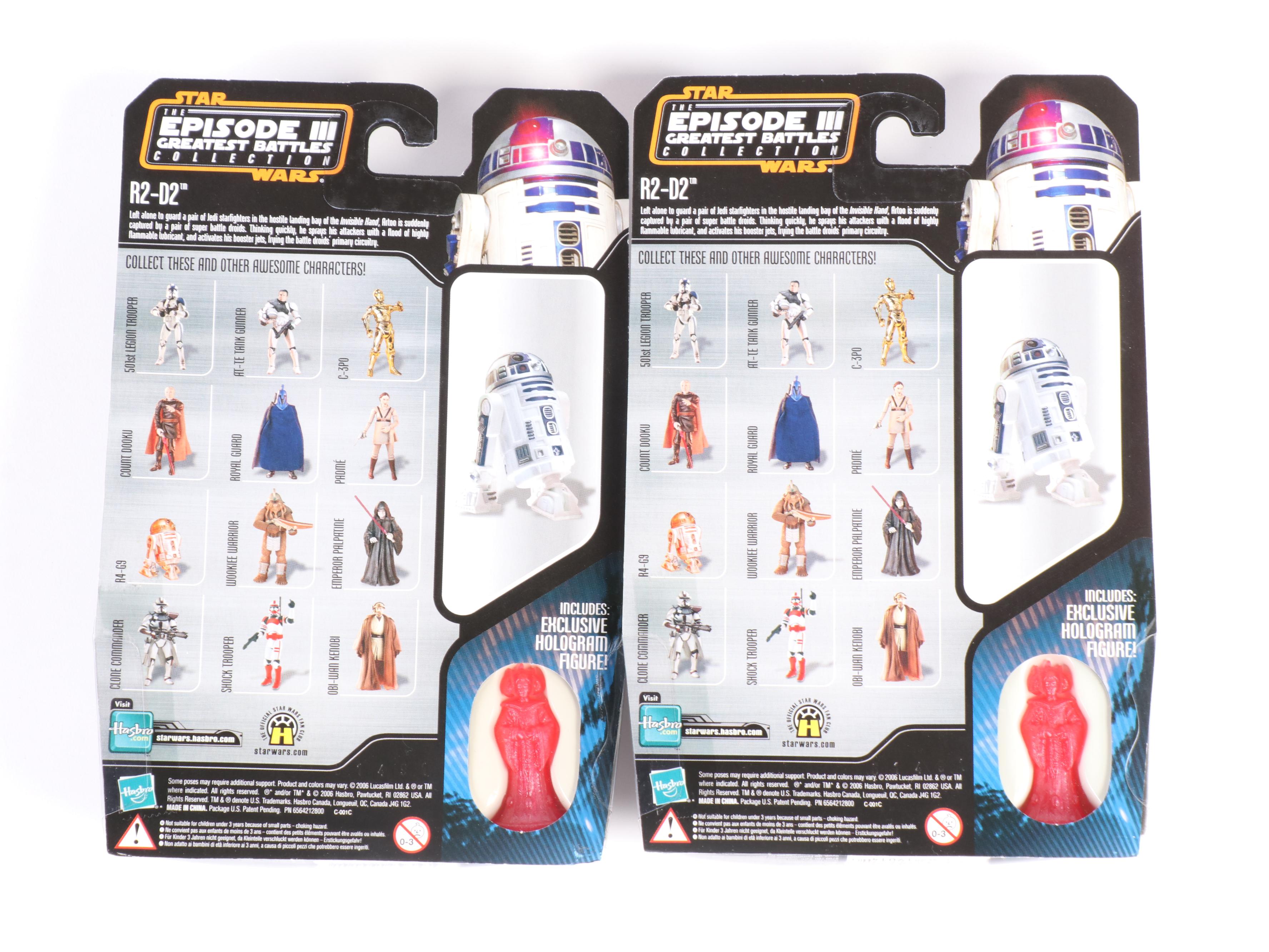 Hasbro Star Wars Action Figurines Including Mace Windu, R2-D2 and More, 2006