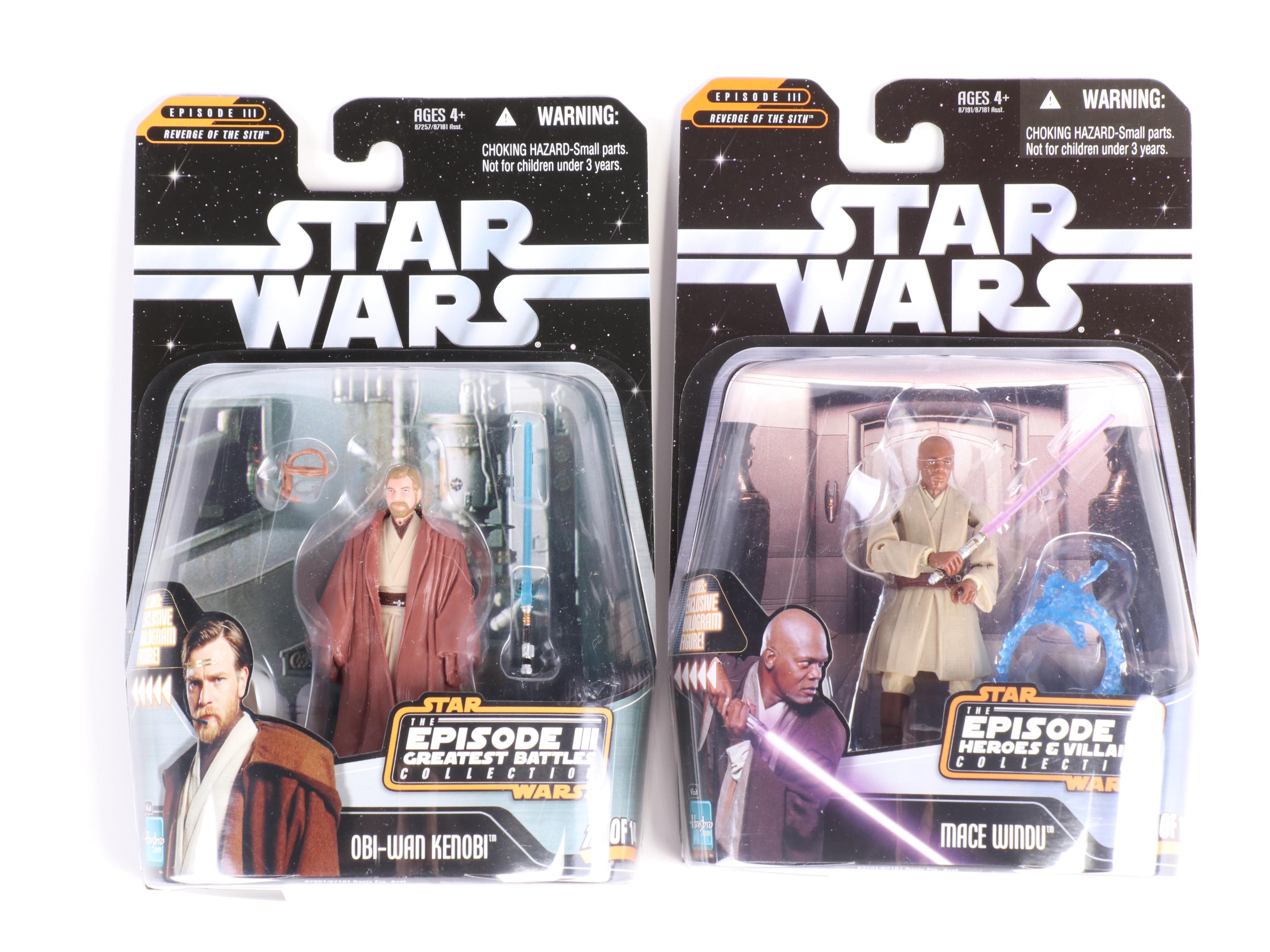 Hasbro Star Wars Action Figurines Including Mace Windu, R2-D2 and More, 2006