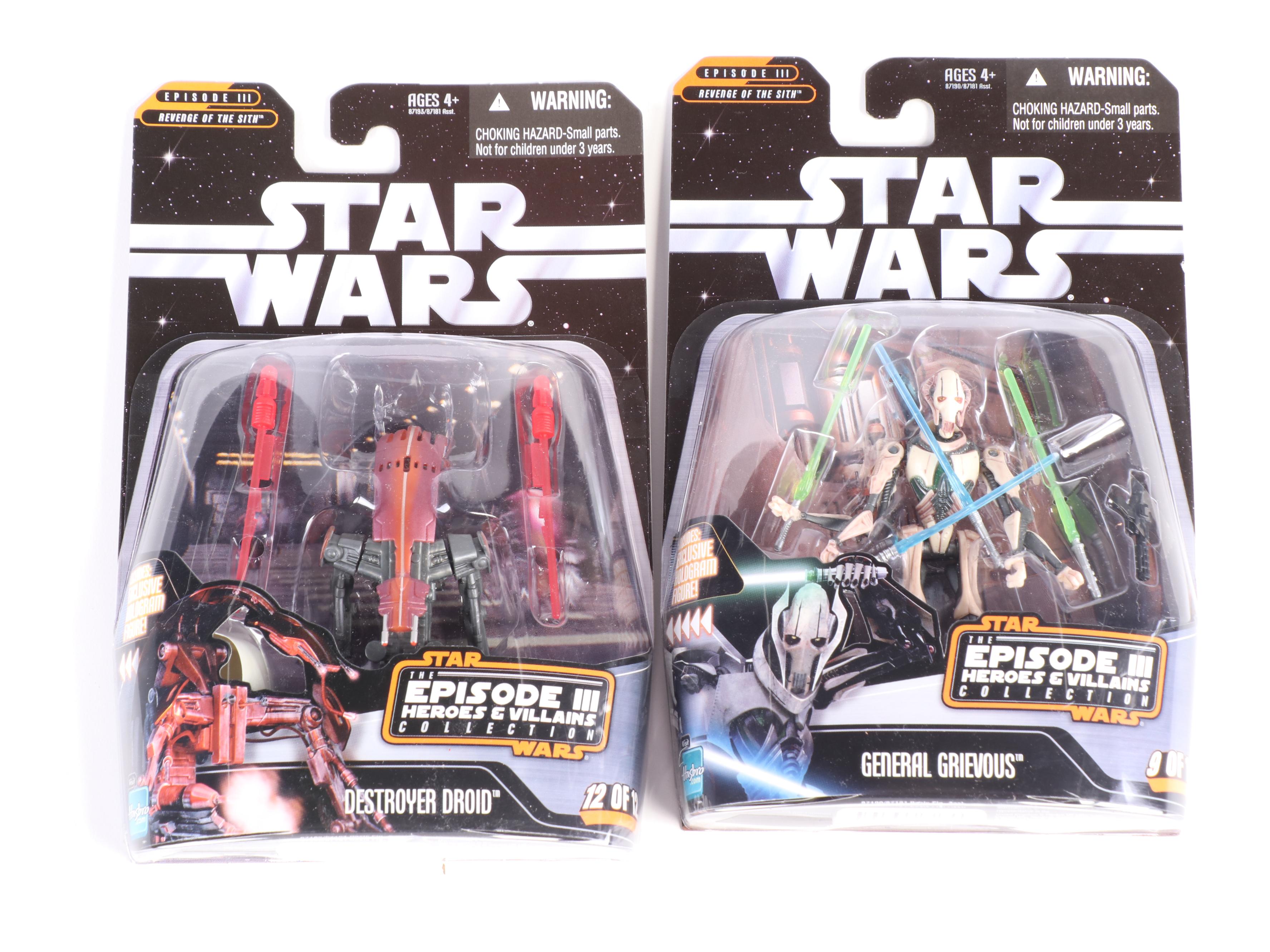 Hasbro Star Wars Action Figurines Including Mace Windu, R2-D2 and More, 2006