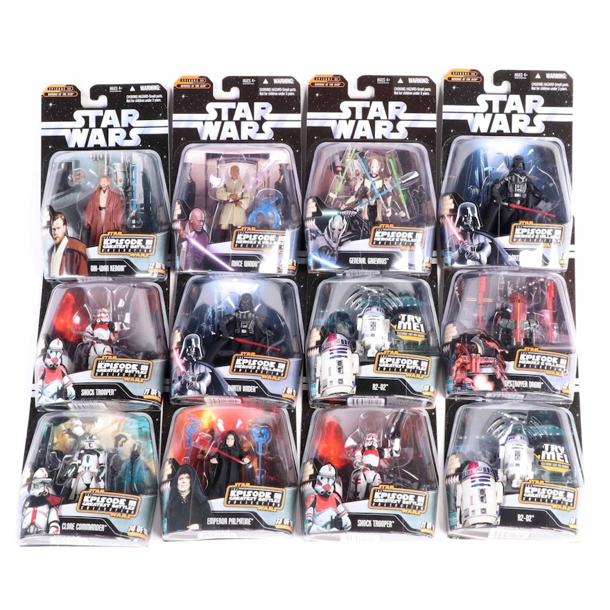 Hasbro Star Wars Action Figurines Including Mace Windu, R2-D2 and More, 2006