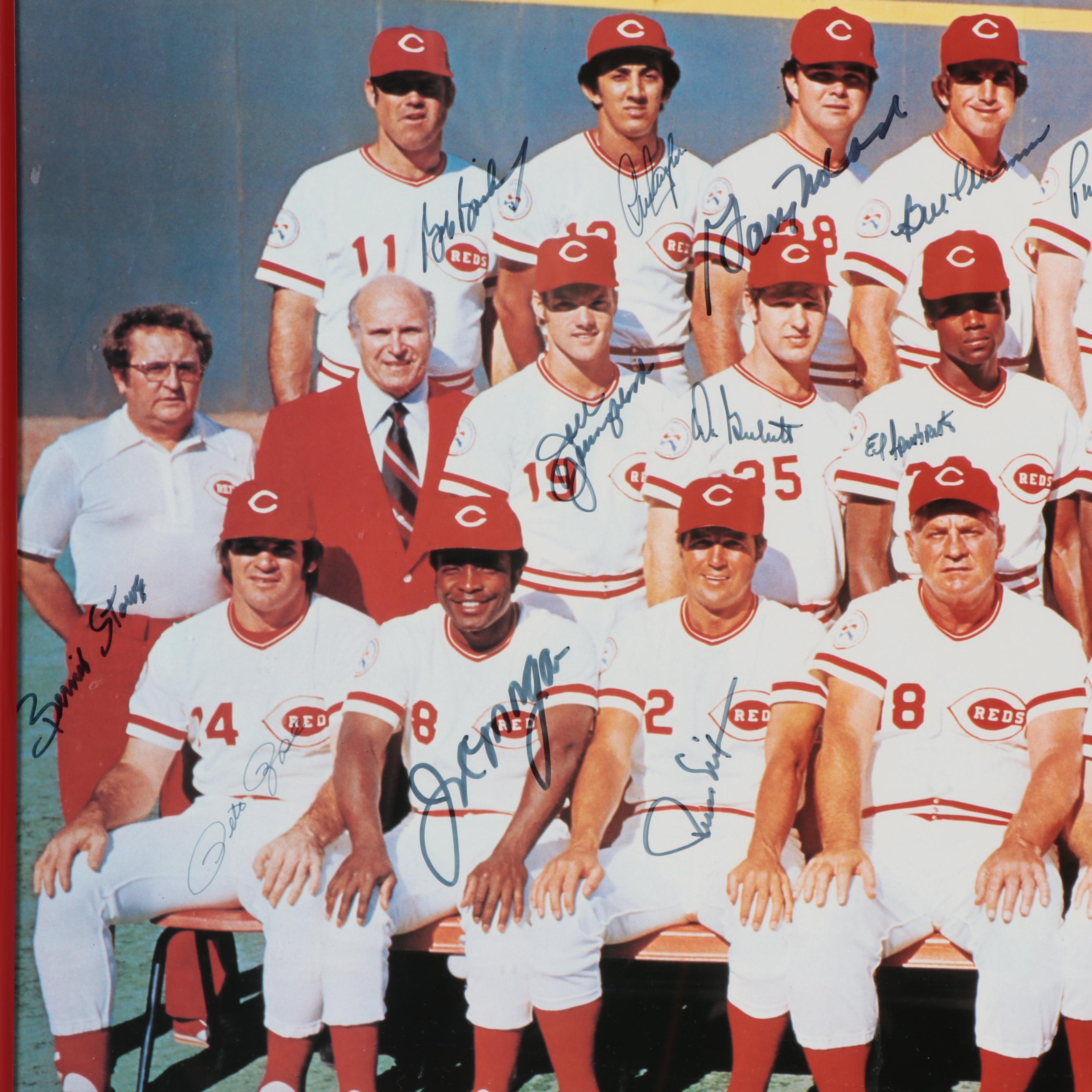 1976 Cincinnati Reds "World Champions" Signed Poster, Framed, CEI Sports COA