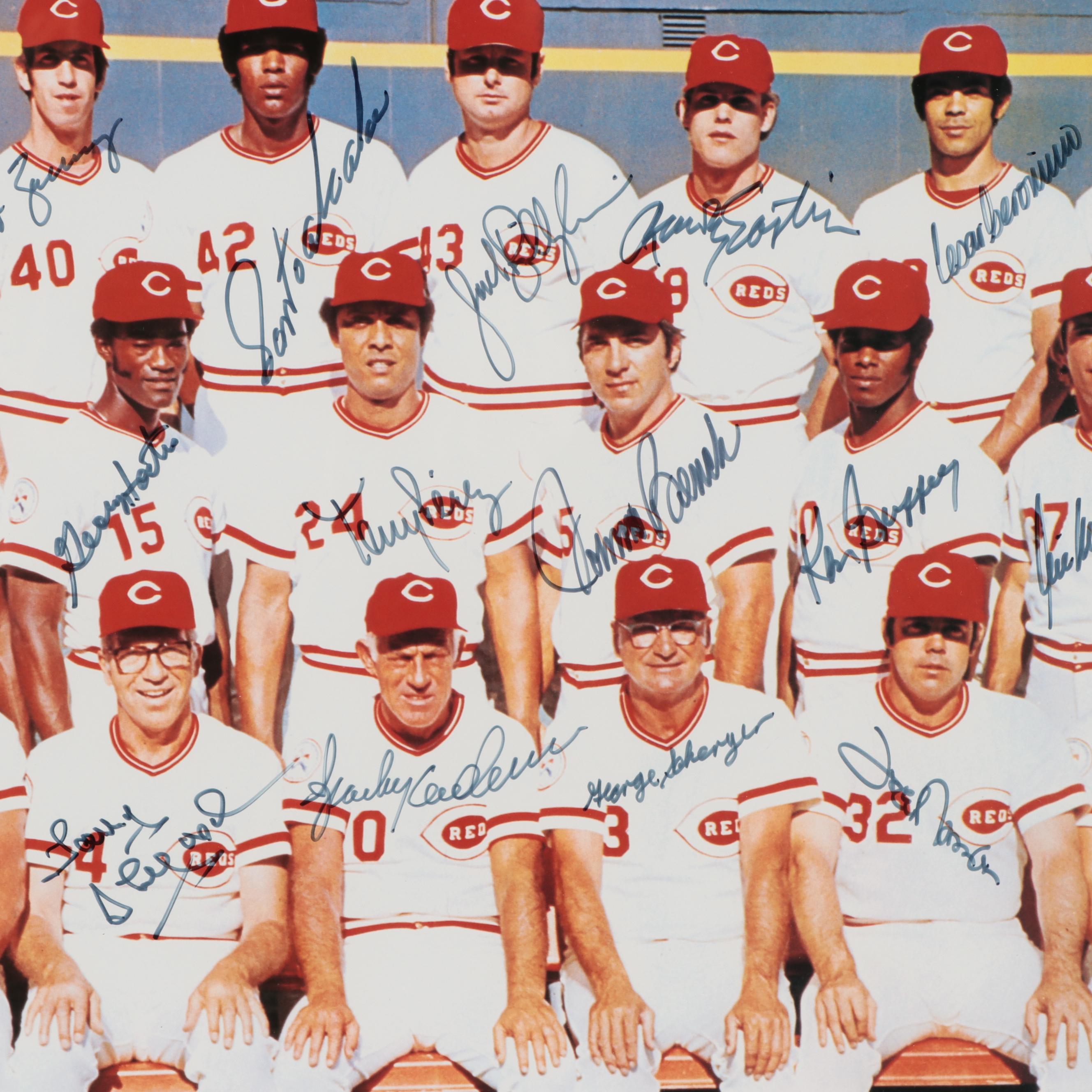 1976 Cincinnati Reds "World Champions" Signed Poster, Framed, CEI Sports COA