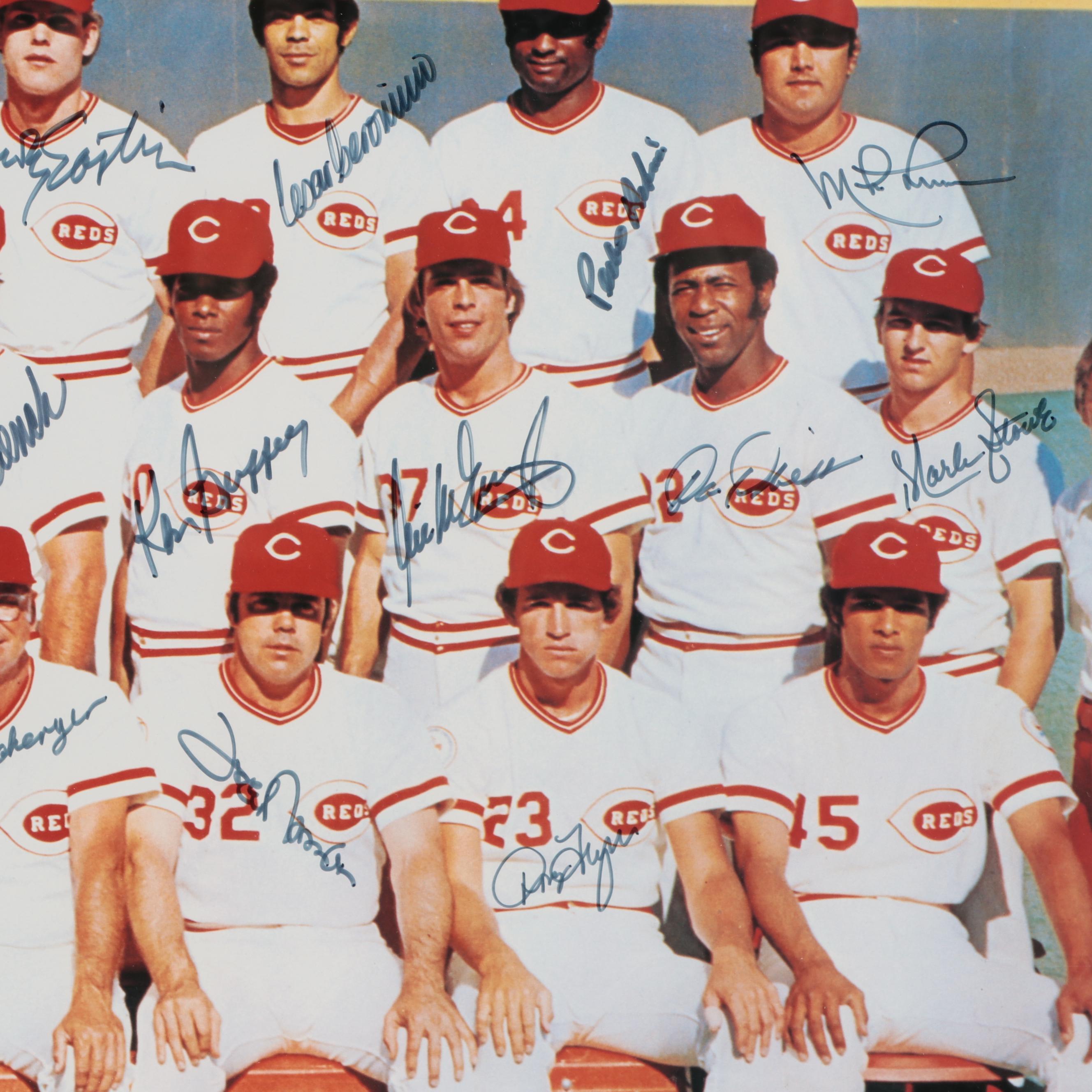 1976 Cincinnati Reds "World Champions" Signed Poster, Framed, CEI Sports COA