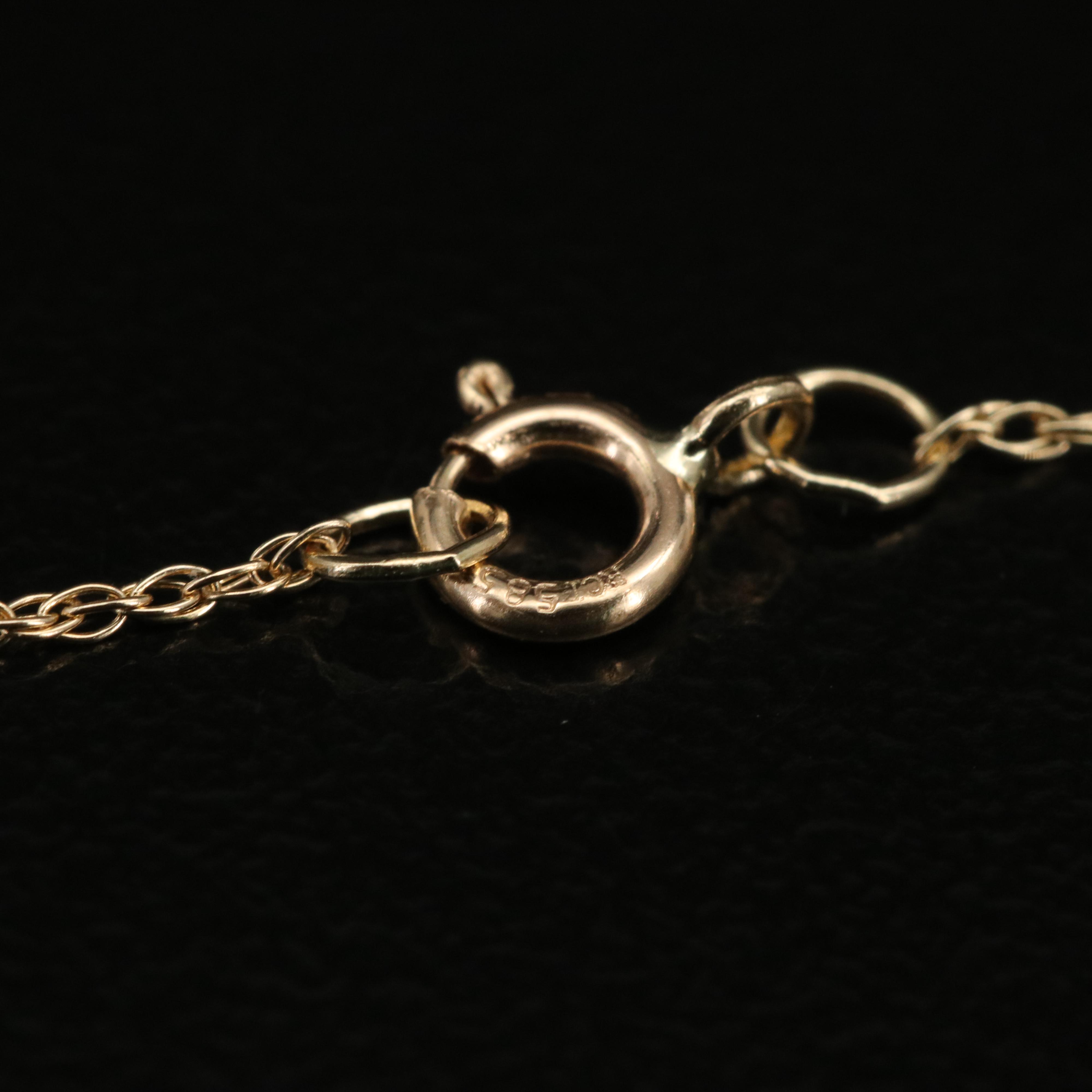 14K Cowrie Puka Shell Pendant Necklace