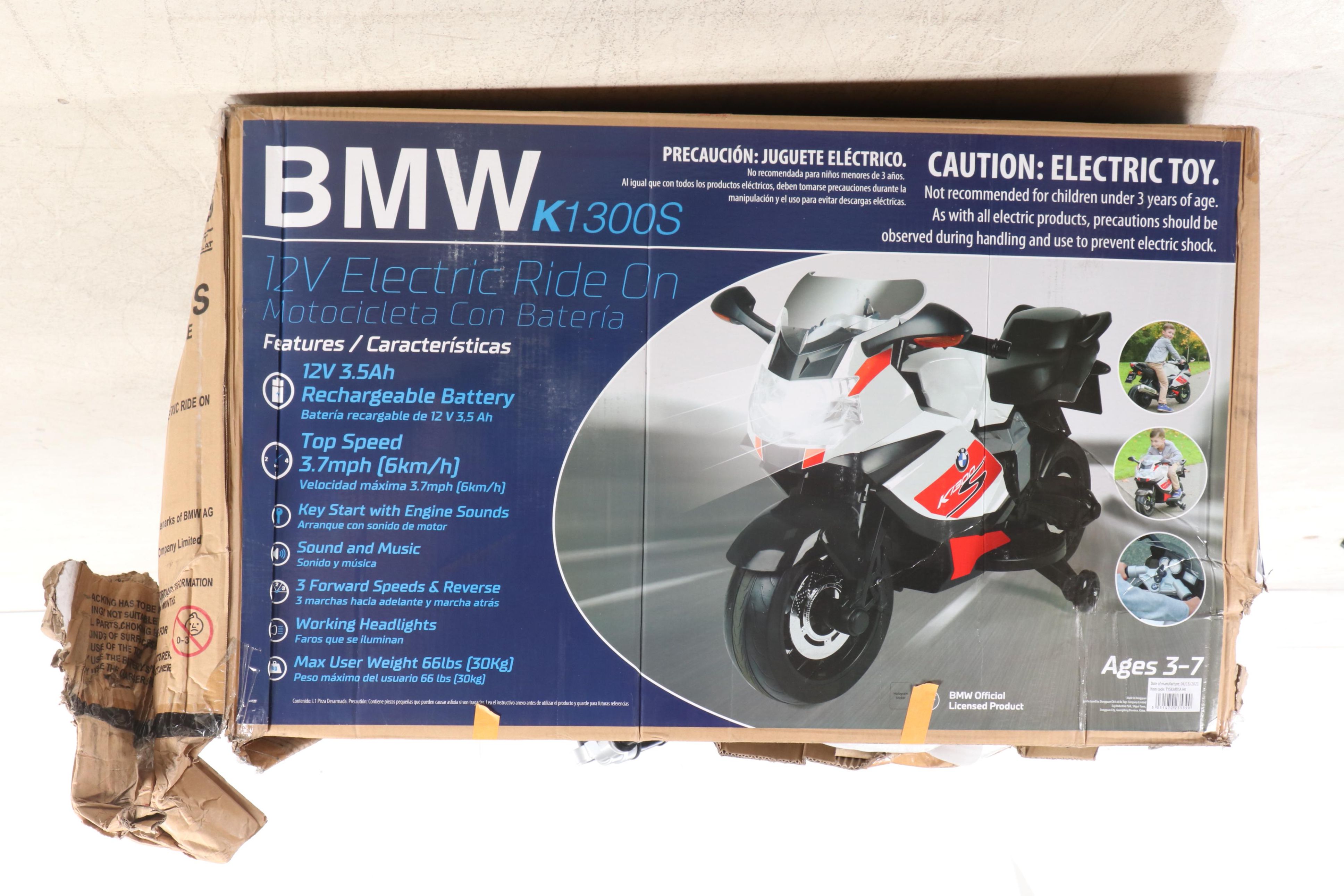 BMW K1300S Battery Operated 12V Electric Ride-On Toy Motorcycle