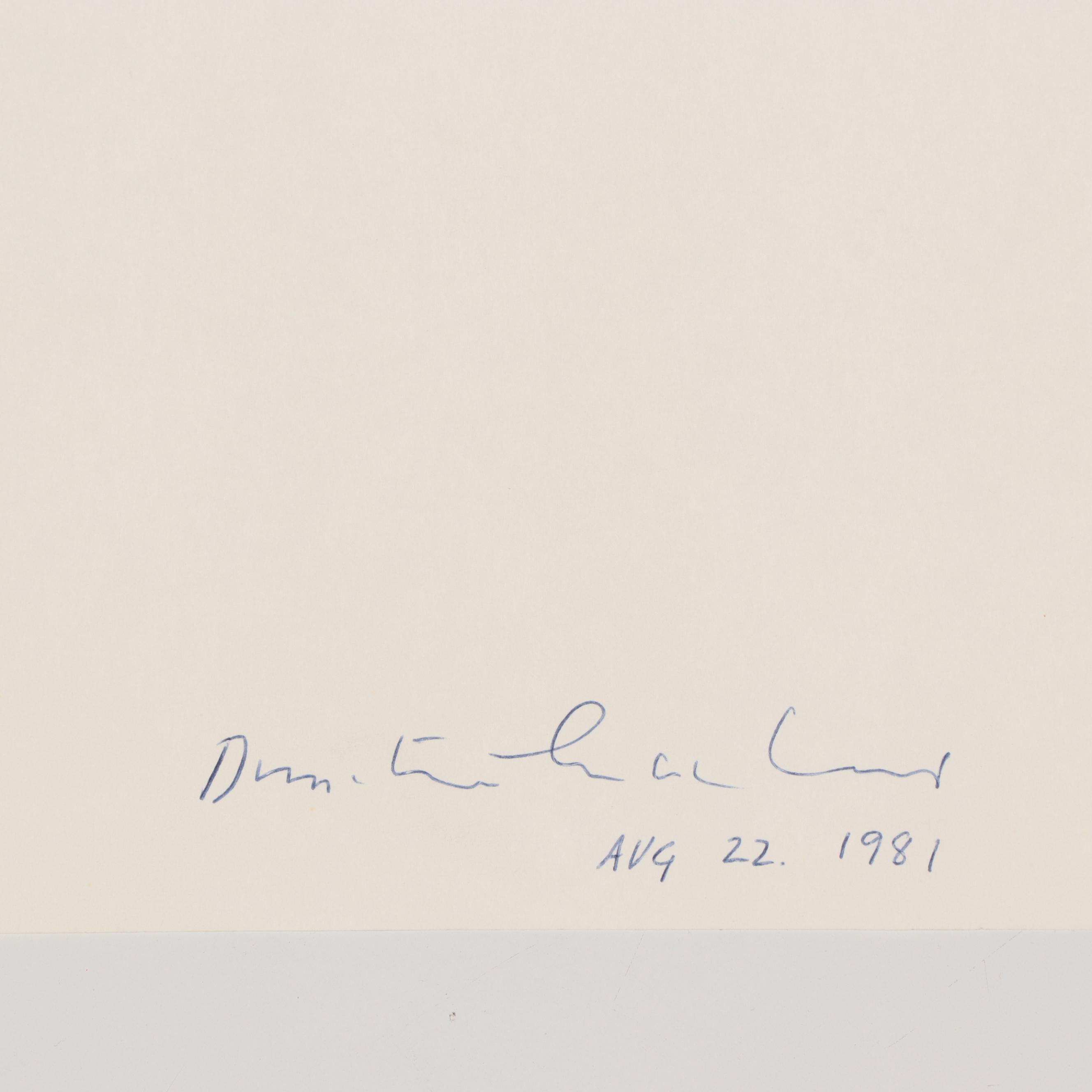 Dimitri Grachis Abstract Ink Drawing, 1981