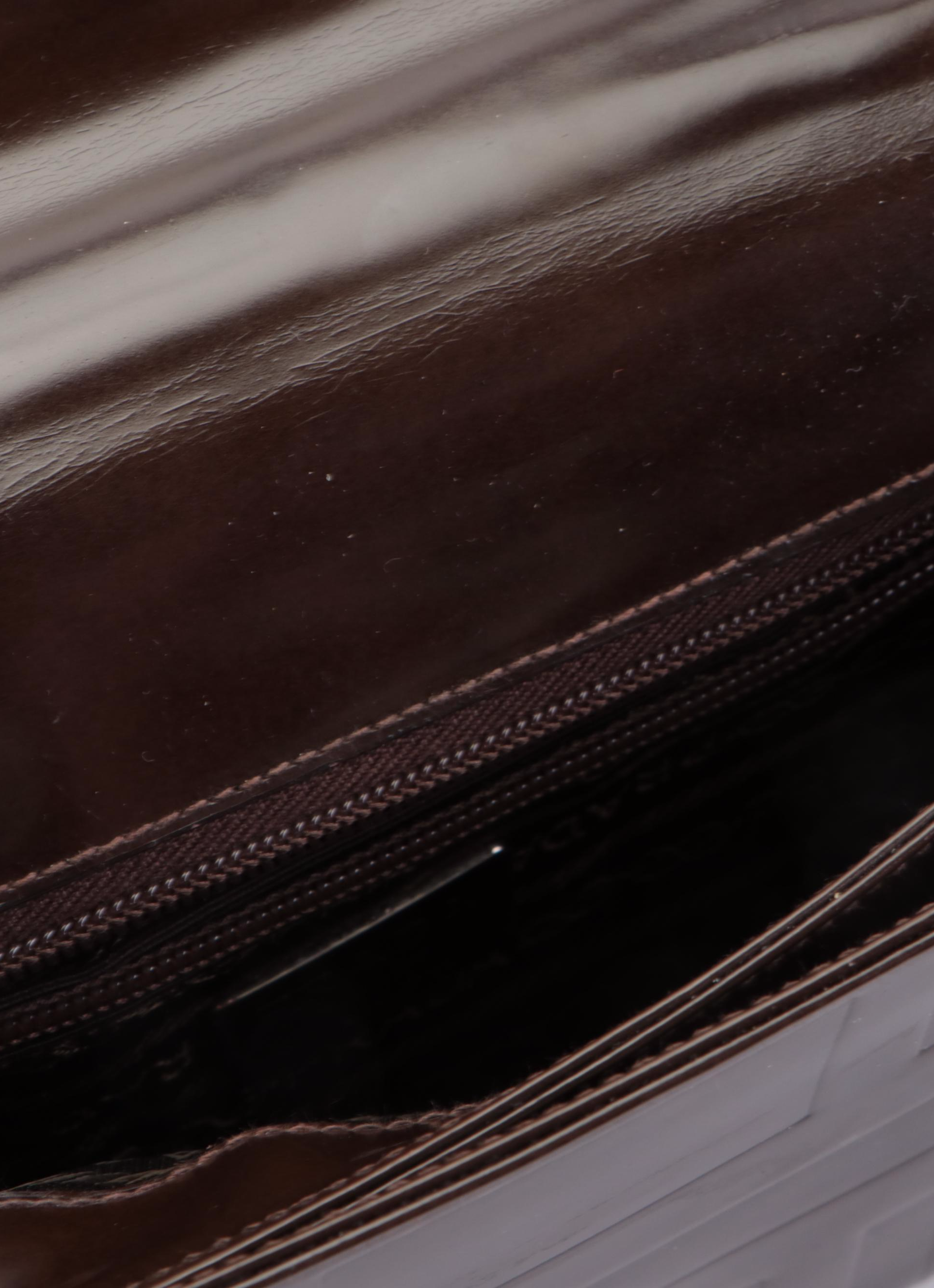 Prada Flap Shoulder Bag in Brown Geometric-Embossed Spazzolato Leather