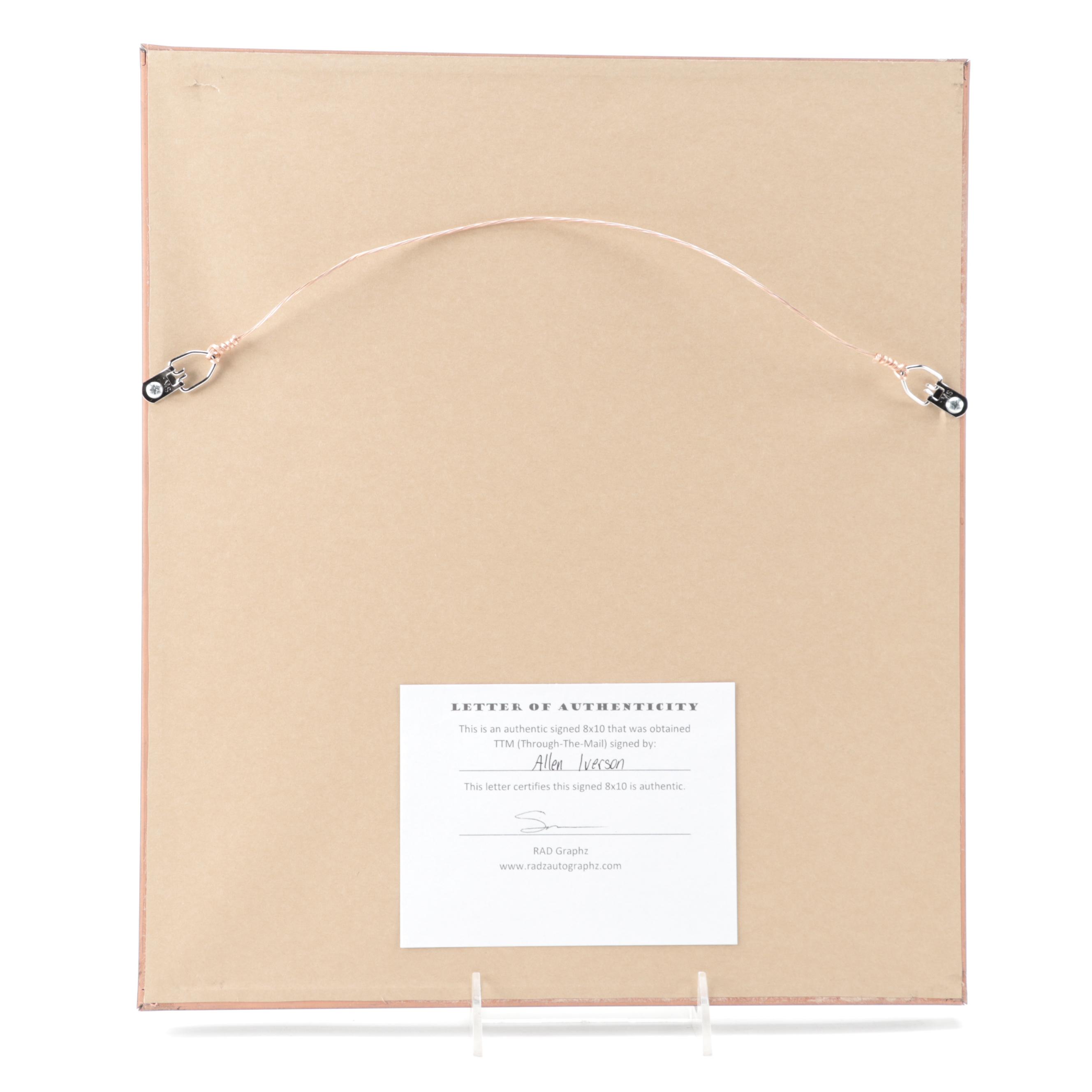 Allen Iverson Signed "Slam" Philadelphia 76ers Magazine Print, Framed, COA