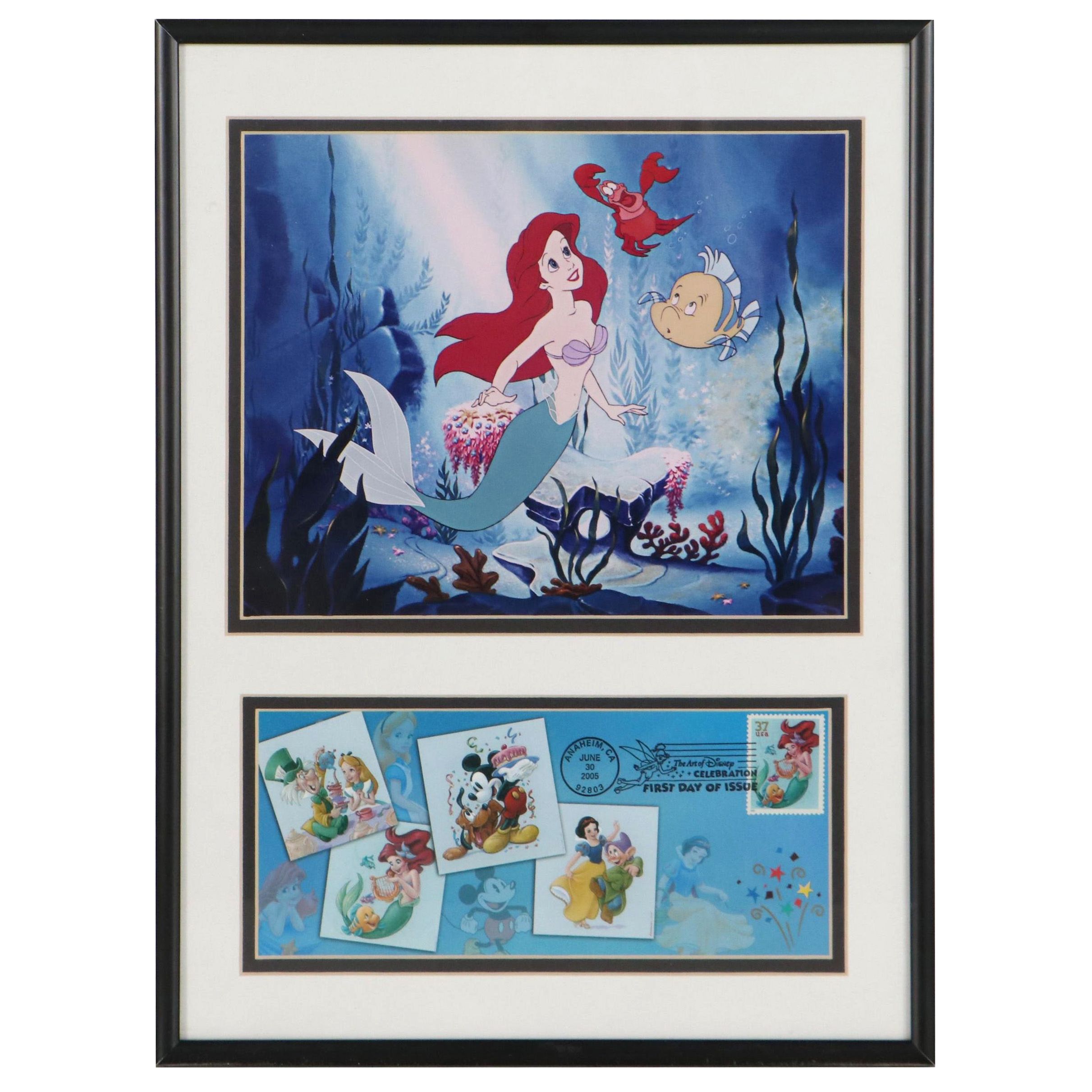 Disney's "The Little Mermaid" First Day Postal Cover and Chromogenic Print