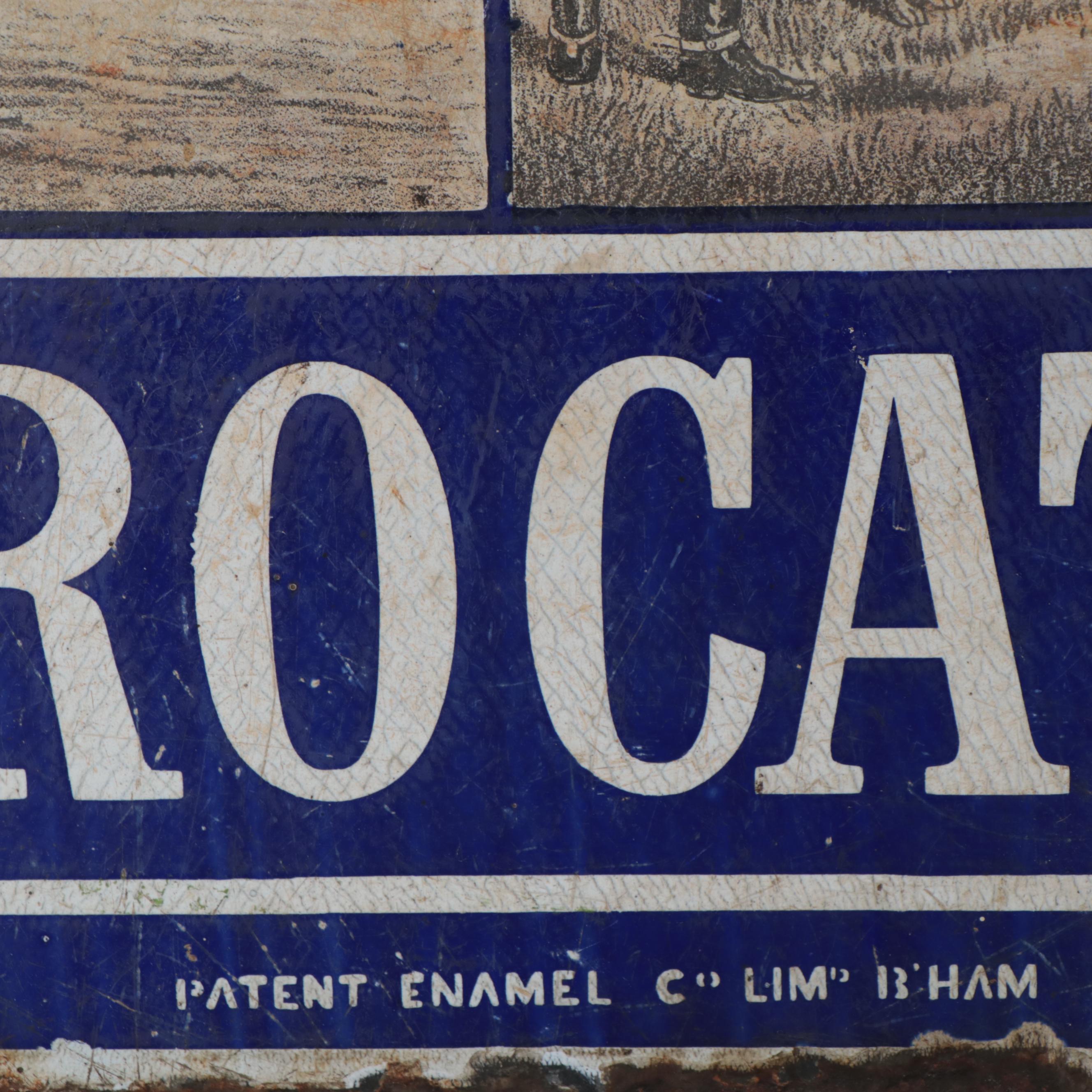 Enameled Metal Sign "Elliman's Embrocation", Late 19th to Early 20th Century