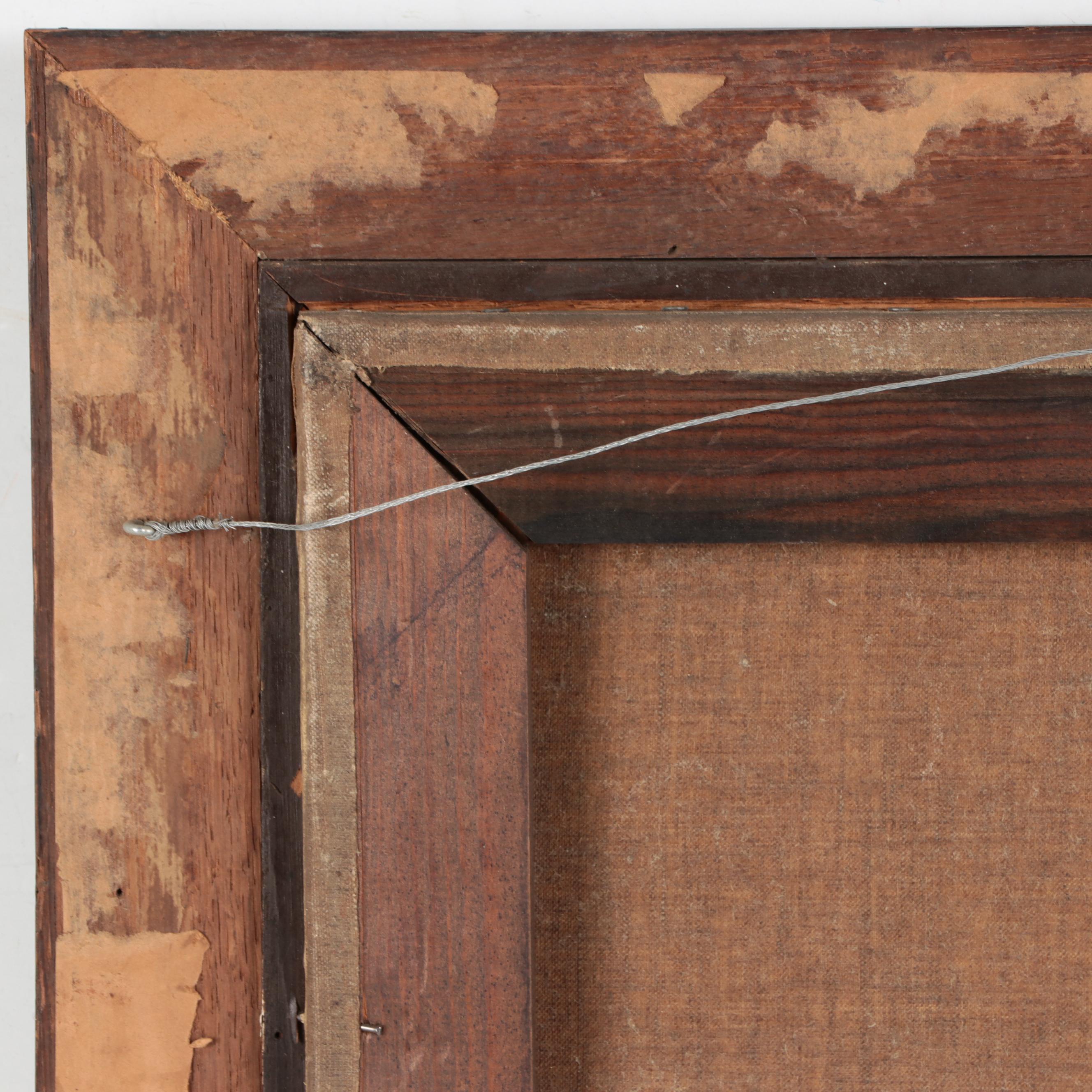 Folk Art Oil Painting of a Cow, 19th Century