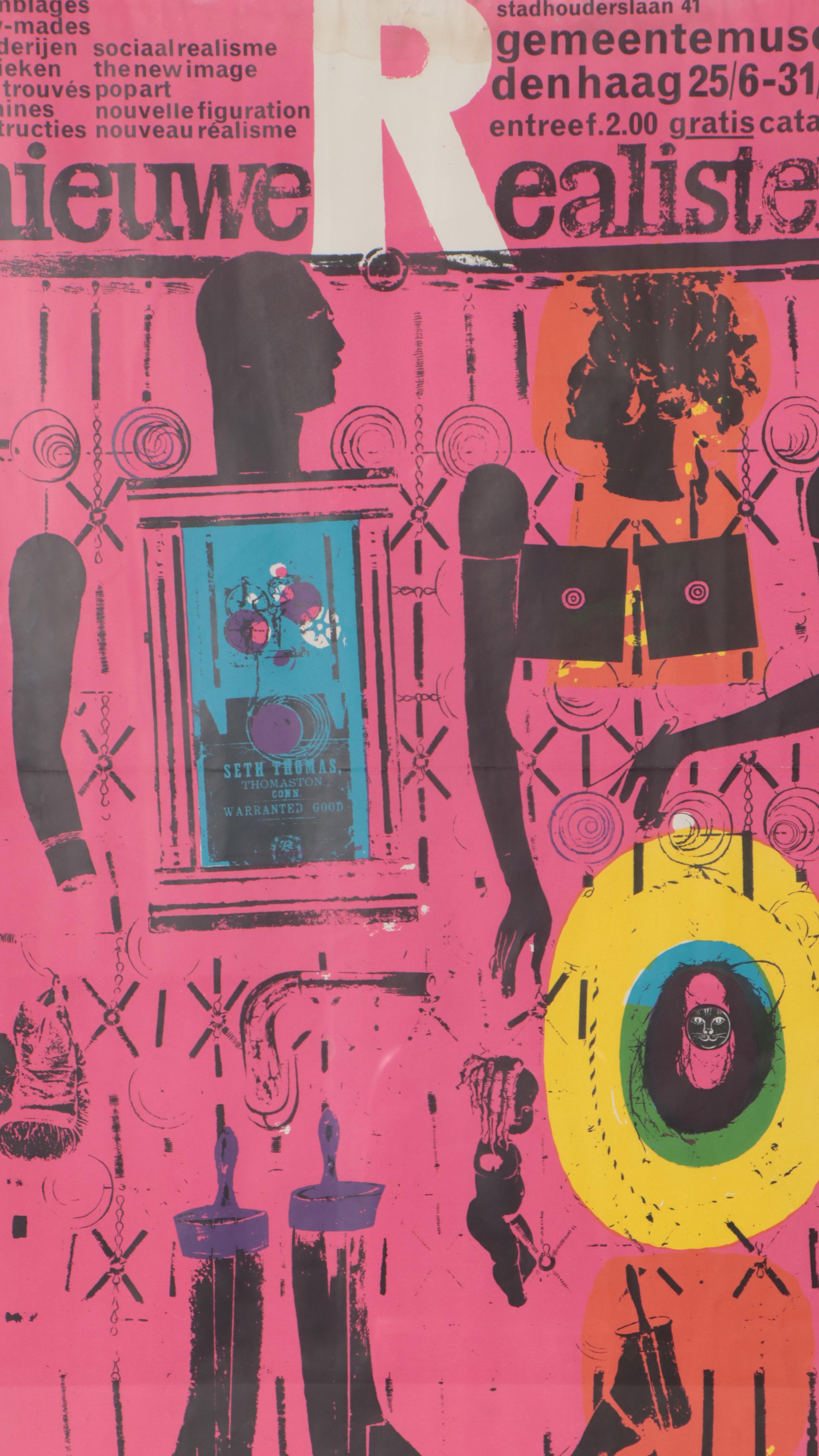 Haags Gemeentemuseum Exhibition Poster "Nieuwe Realisten," 1965