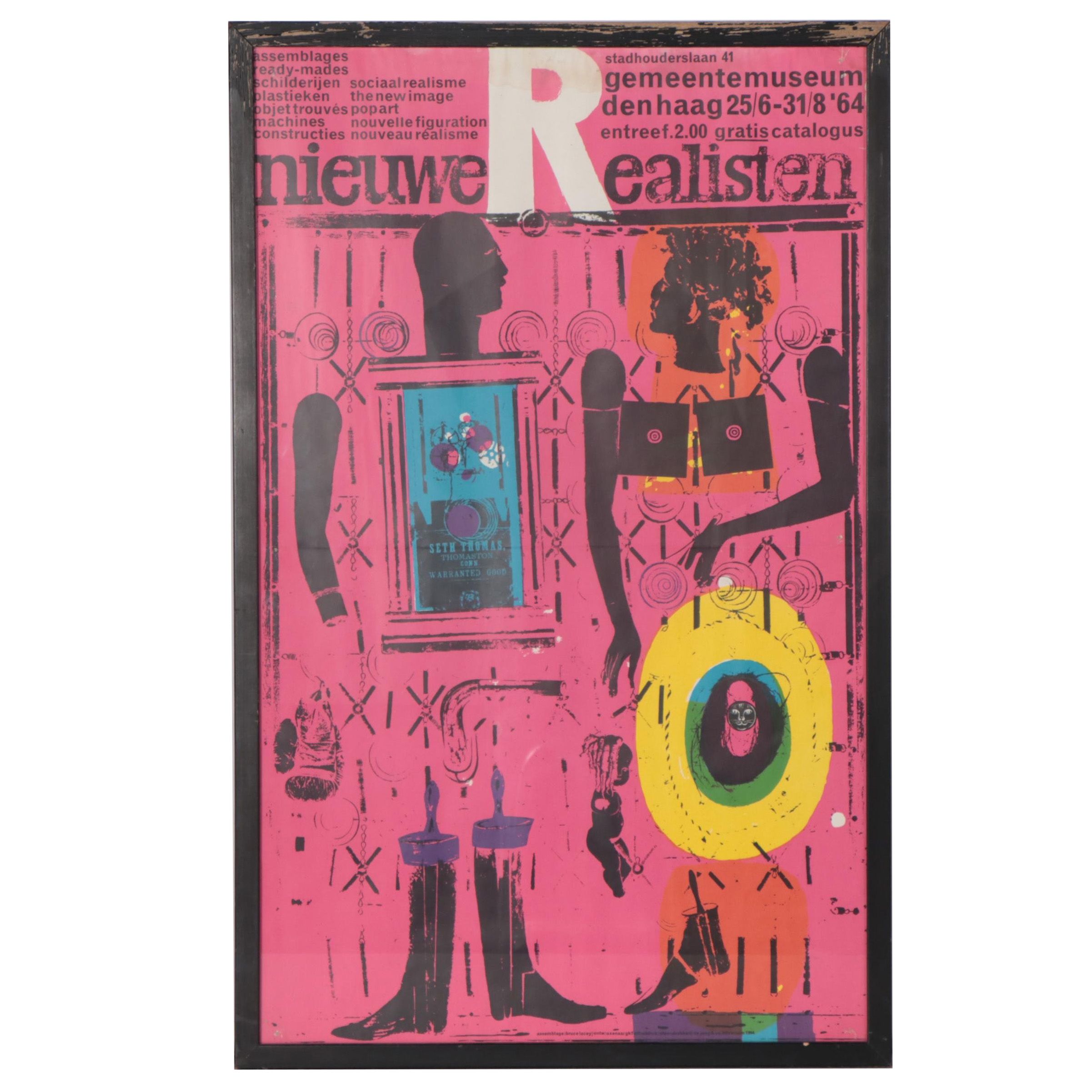 Haags Gemeentemuseum Exhibition Poster "Nieuwe Realisten," 1965