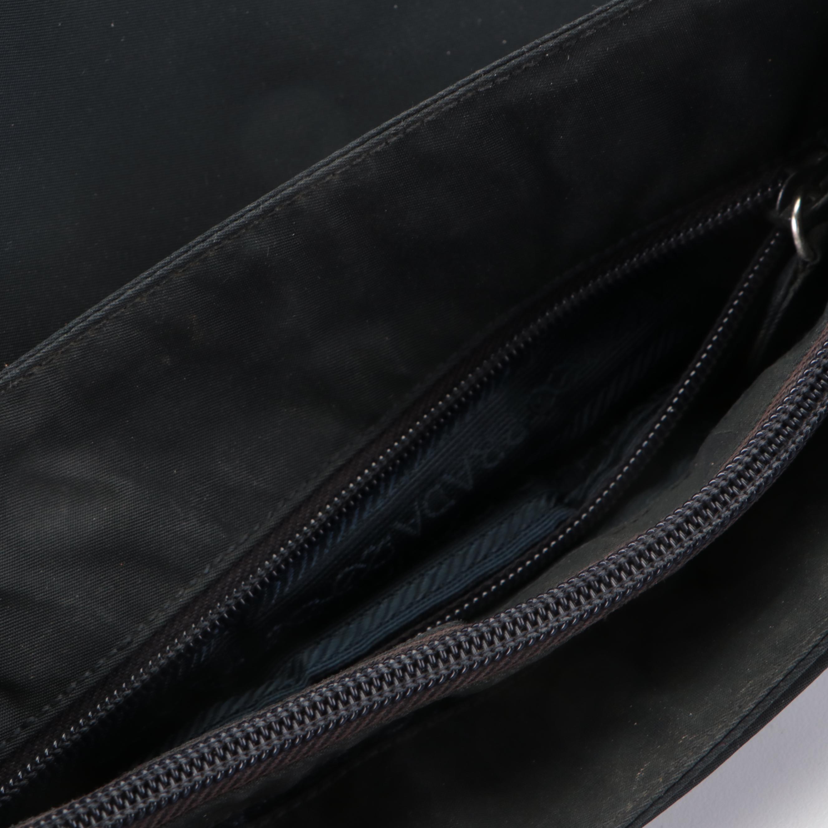 Prada Zip Shoulder Bag and Zip-Around Wallet in Tessuto Nylon