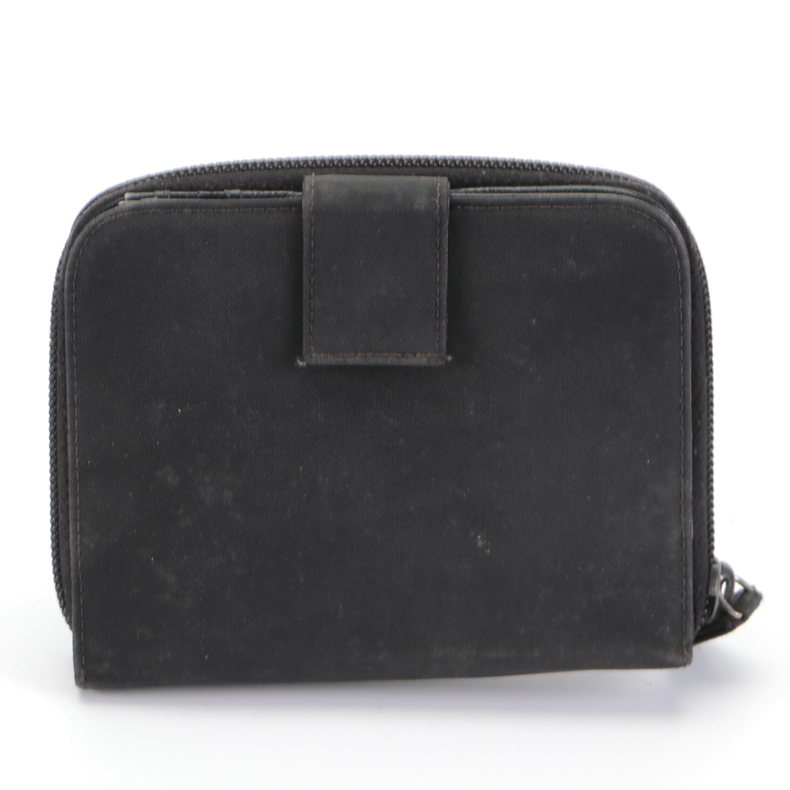 Prada Zip Shoulder Bag and Zip-Around Wallet in Tessuto Nylon