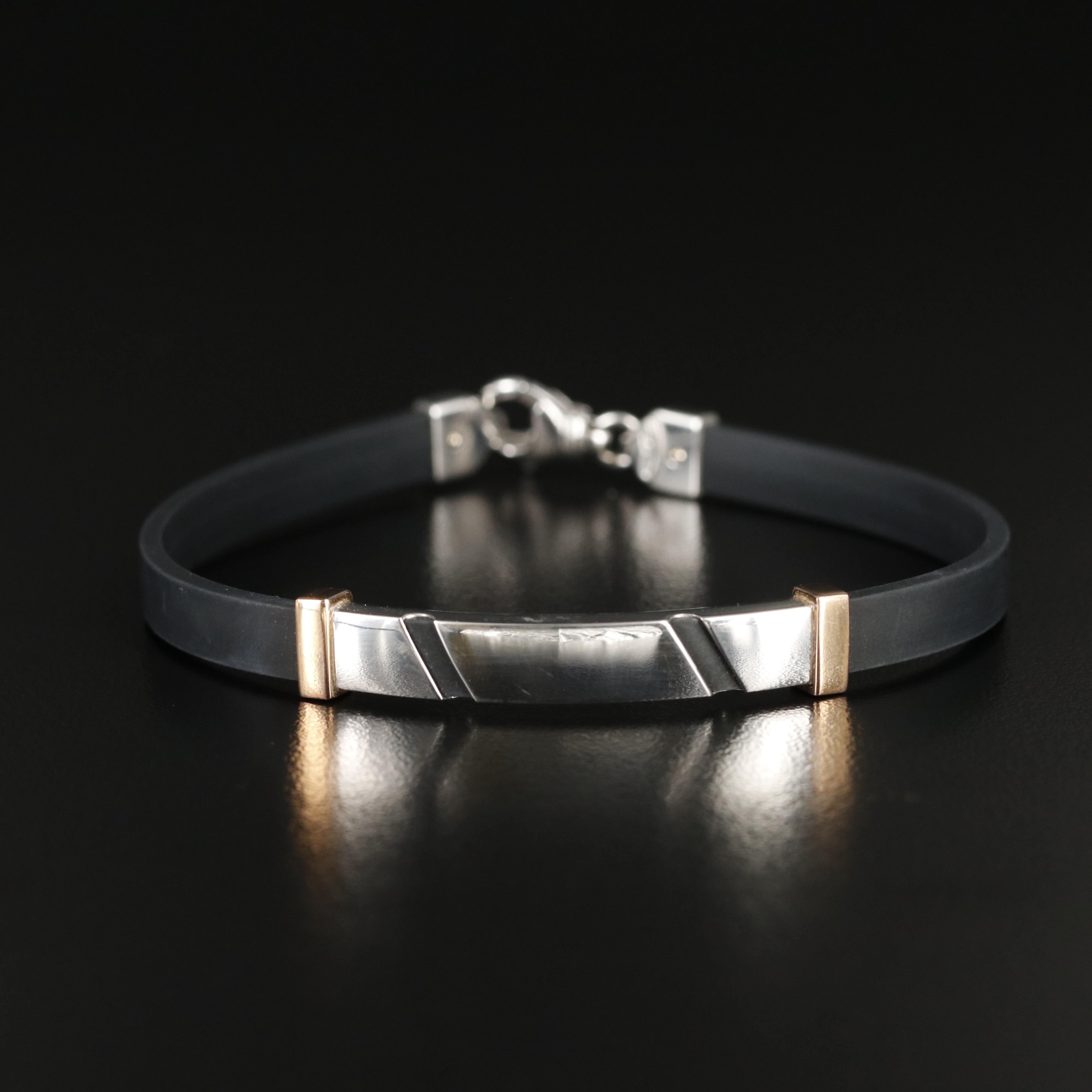 Facco Corporation Srl 18K Two-Tone ID Bracelet