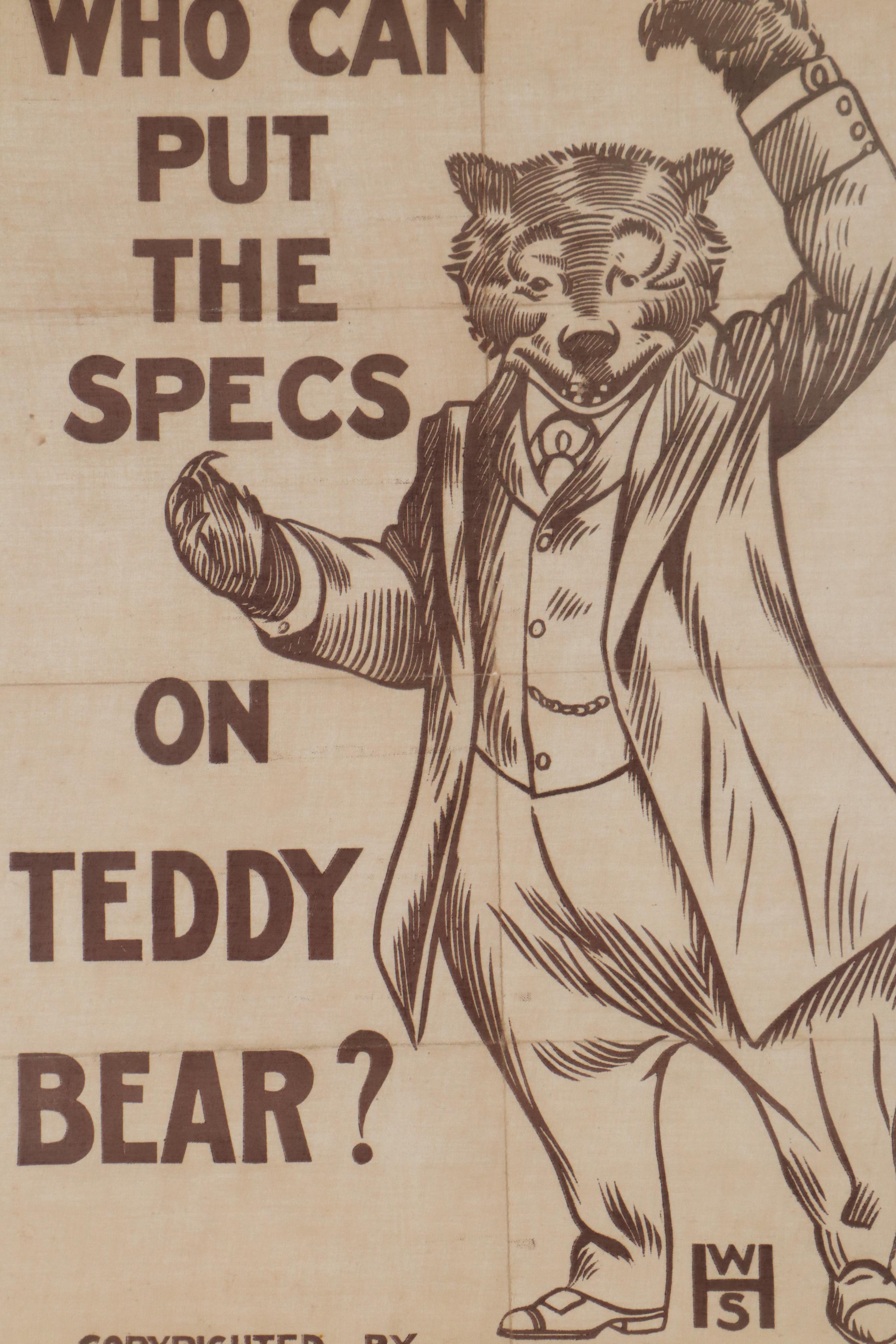 "Who Can Put the Specs on Teddy Bear?" Game, Early 20th Century