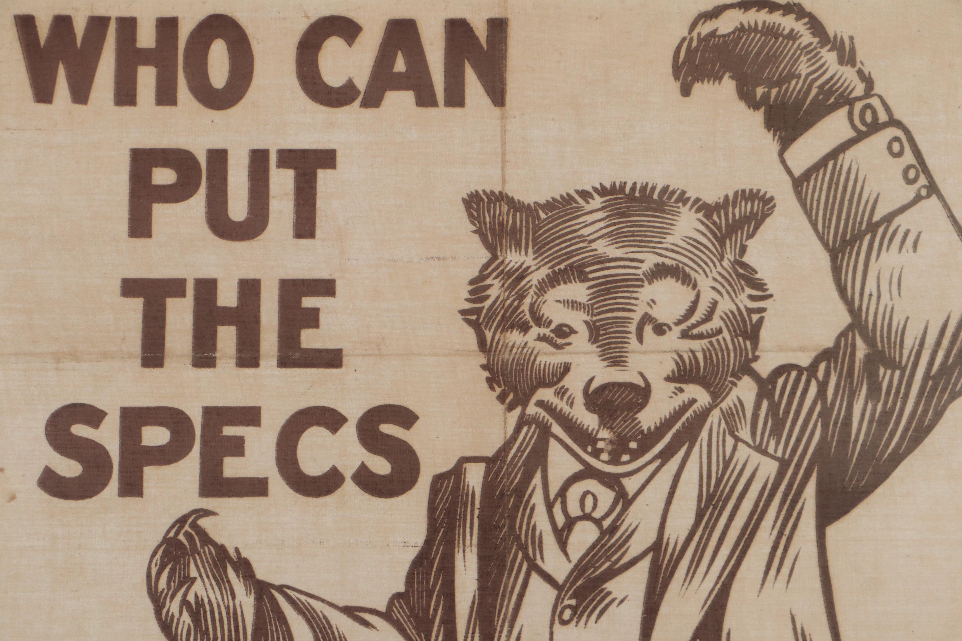 "Who Can Put the Specs on Teddy Bear?" Game, Early 20th Century