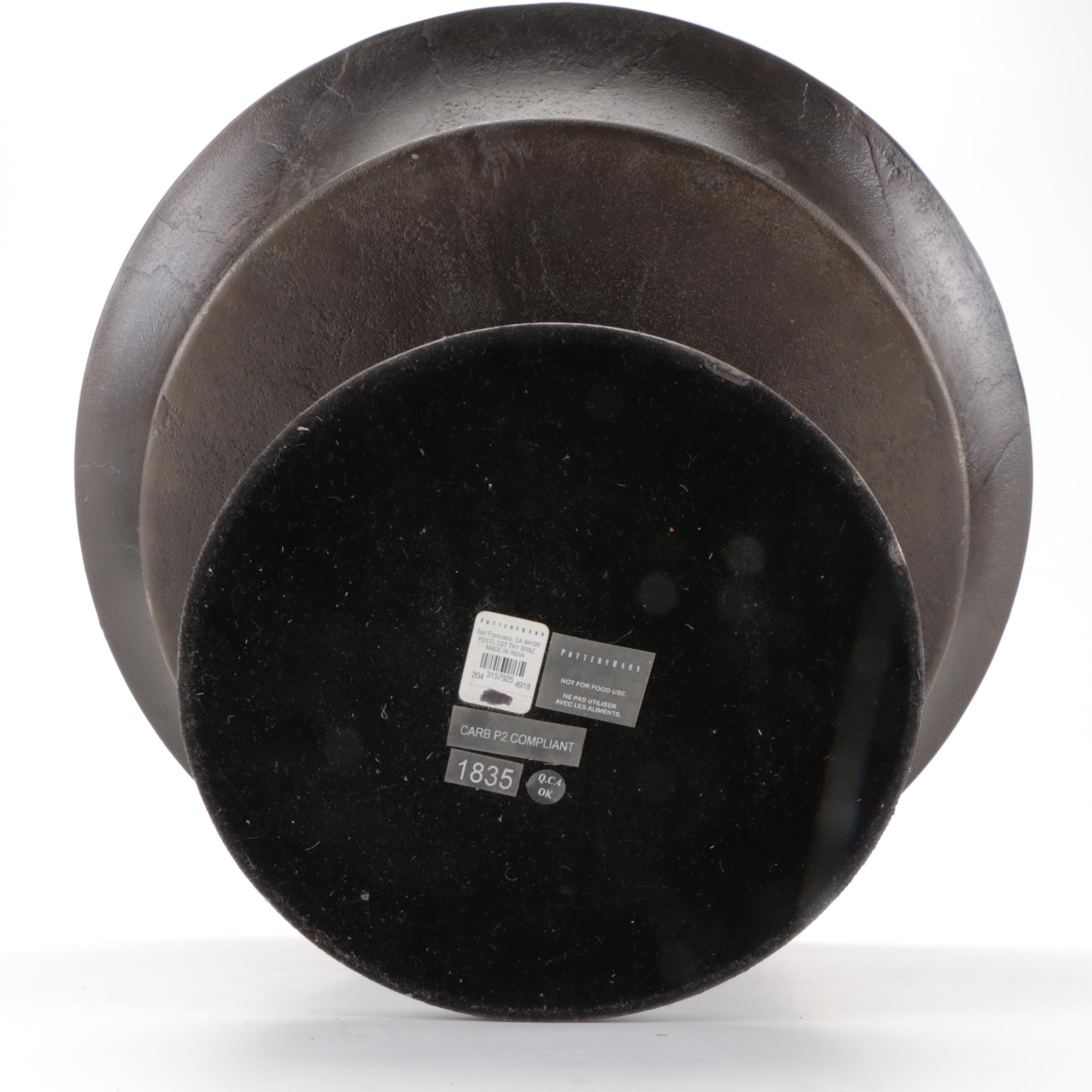 Pottery Barn Cast Metal Decorative Centerpiece Bowl