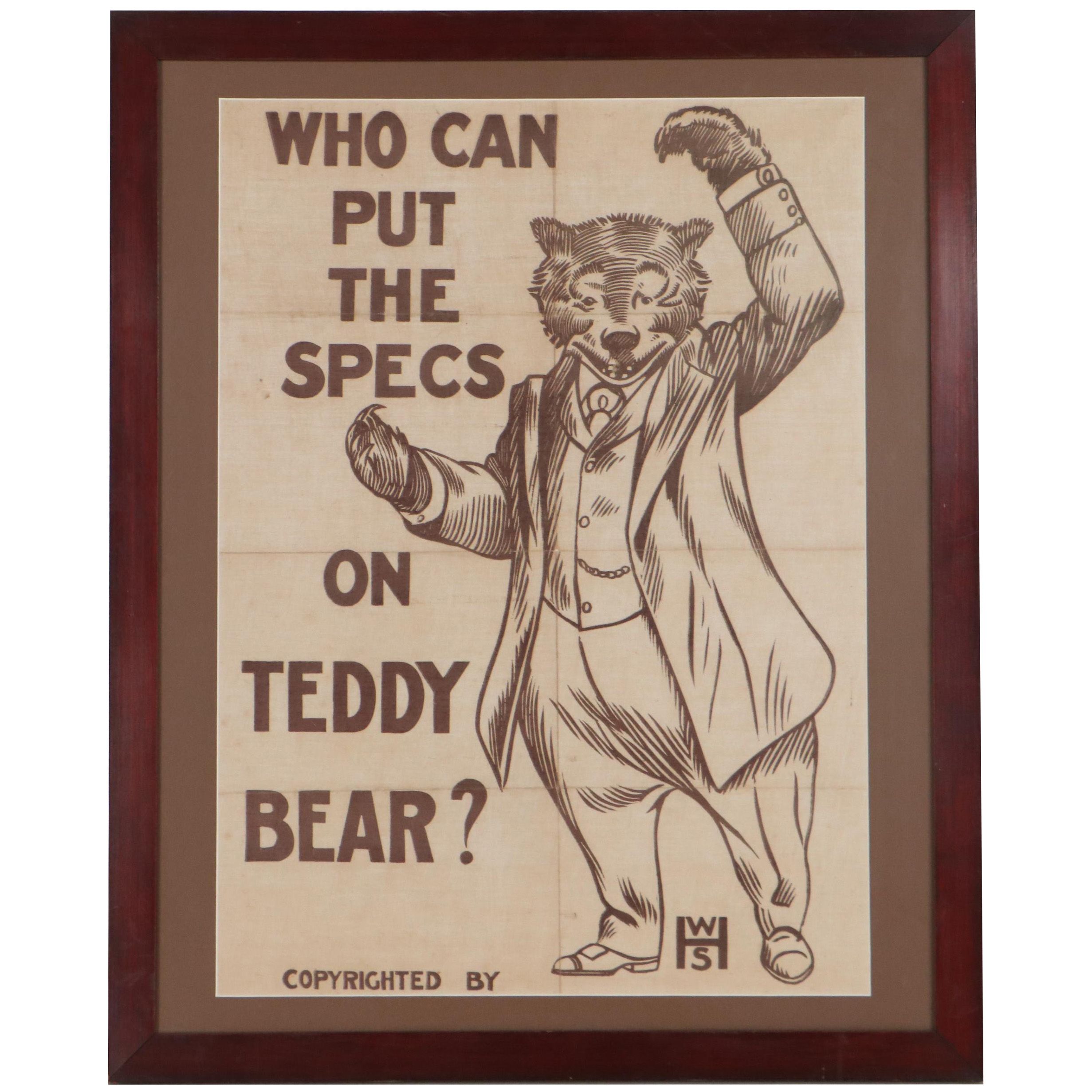 "Who Can Put the Specs on Teddy Bear?" Game, Early 20th Century