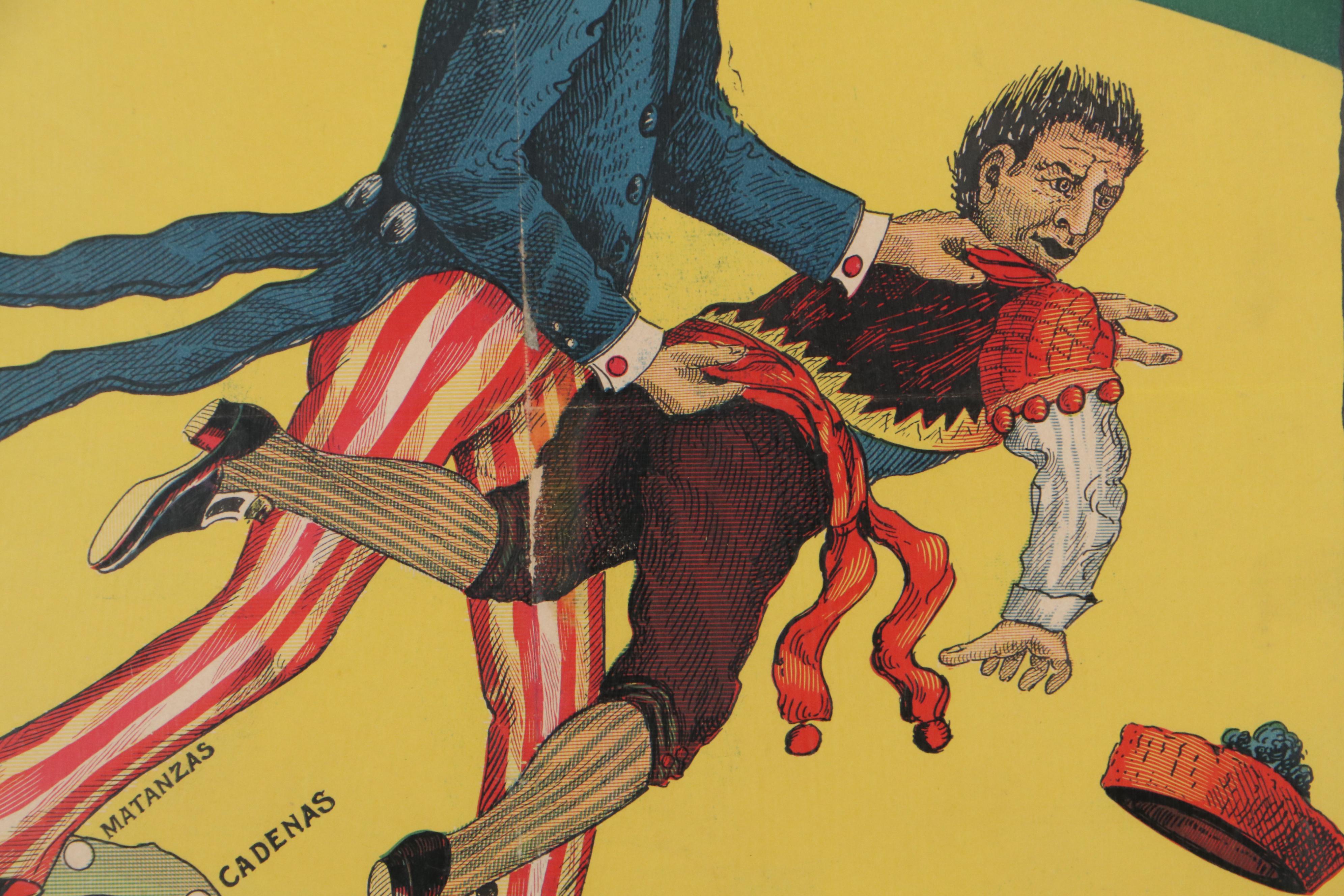 Spanish-American War Propaganda Chromoxylograph Poster "Git", 1898