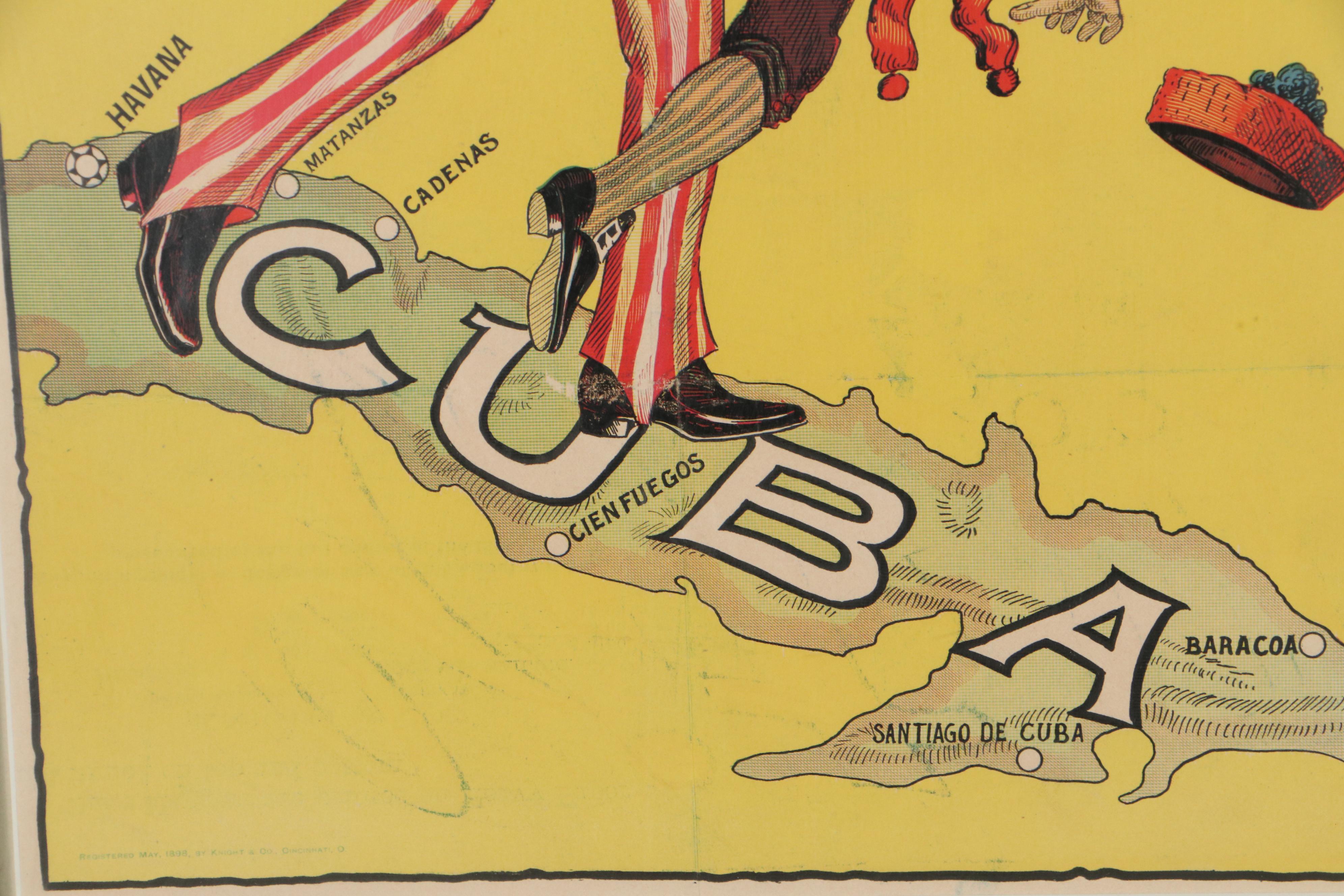 Spanish-American War Propaganda Chromoxylograph Poster "Git", 1898