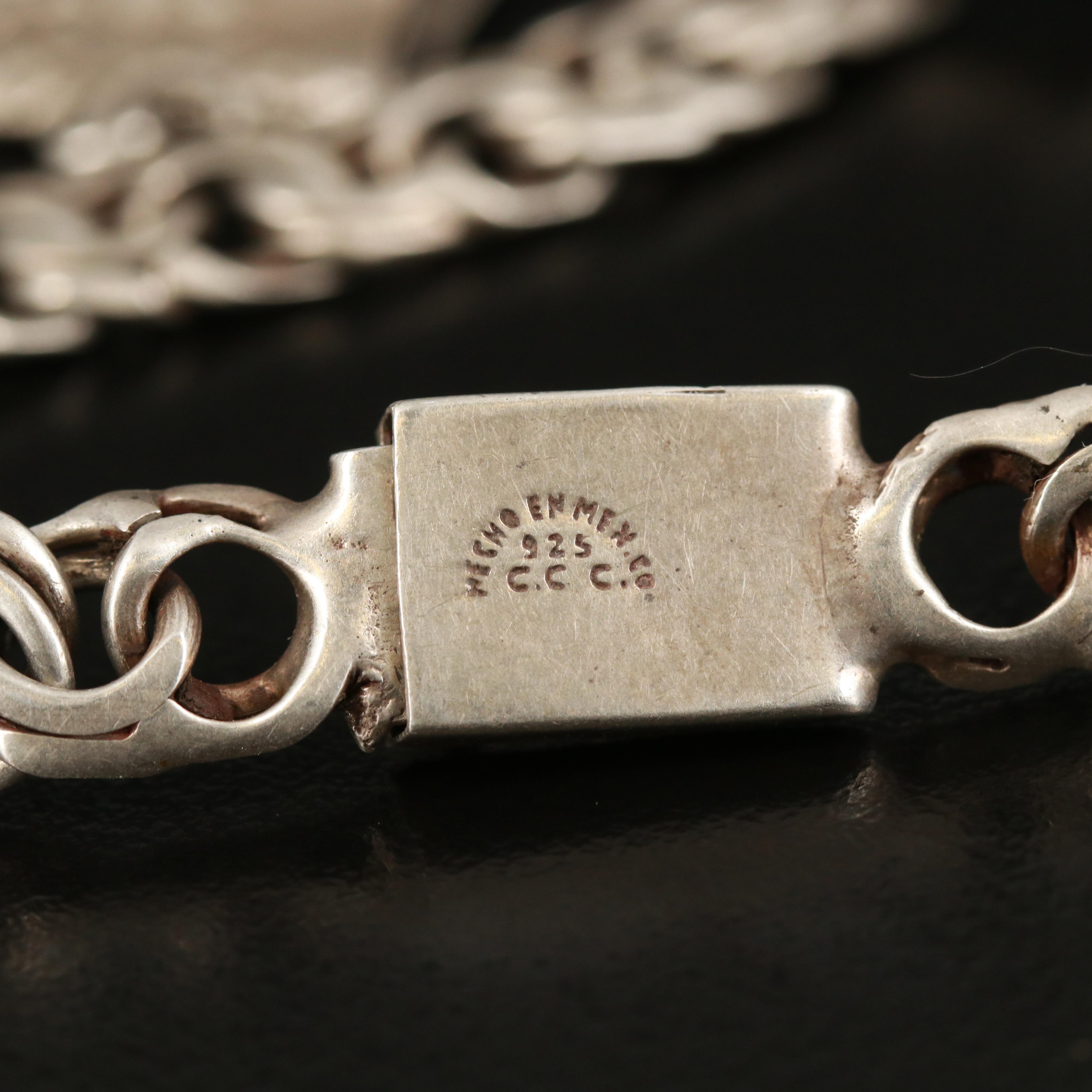 Vintage Mexican Sterling Charm Bracelet