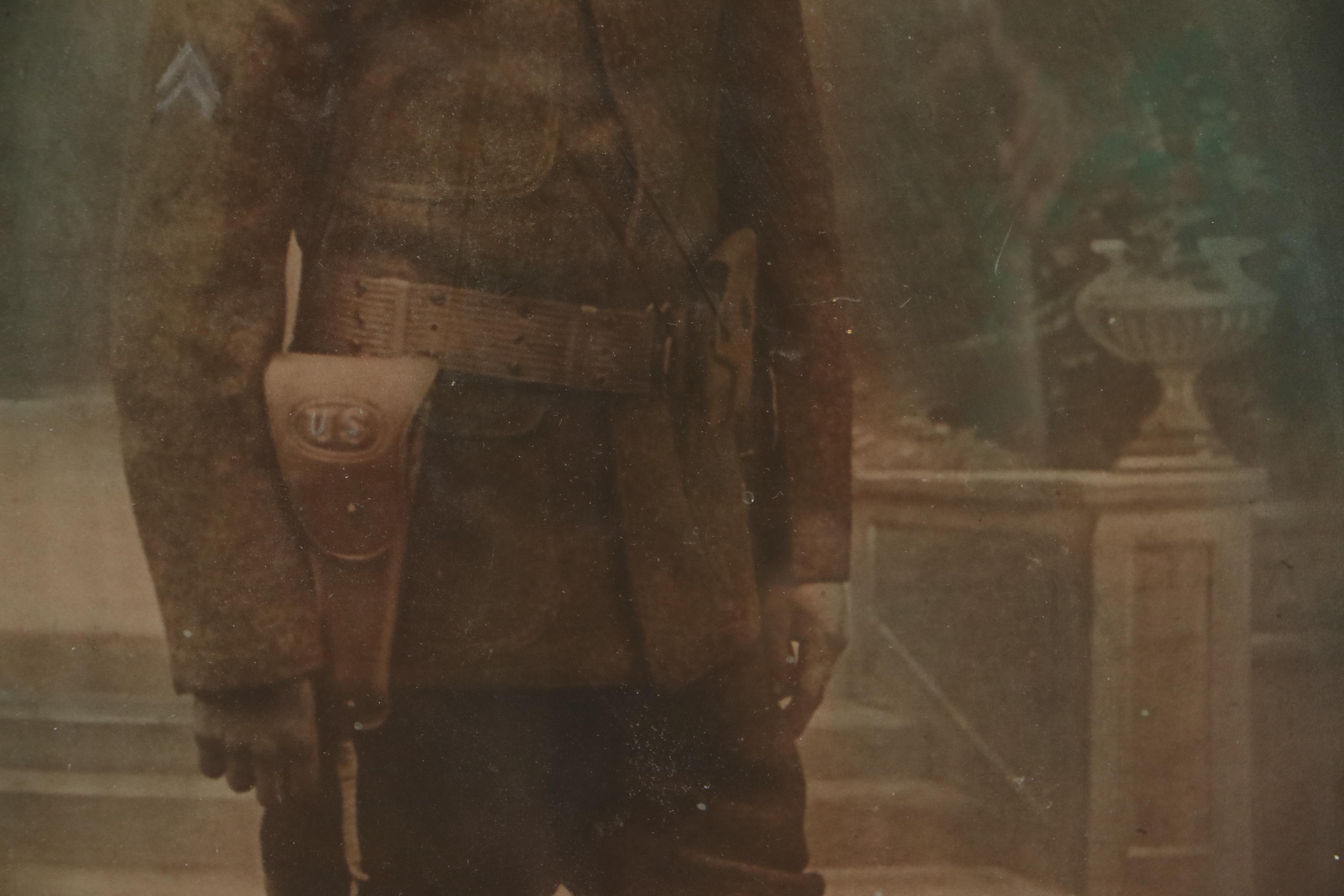 World War I Era American Soldier Portrait Photograph, Early 20th Century