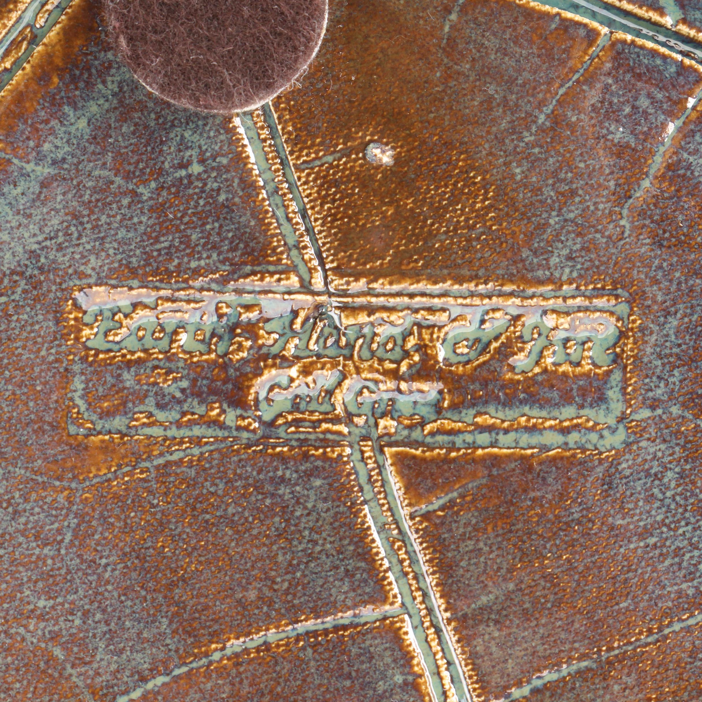 Cheryl Foster Free-Form Leaf Pottery Bowl with Frankoma Ceramic Vase