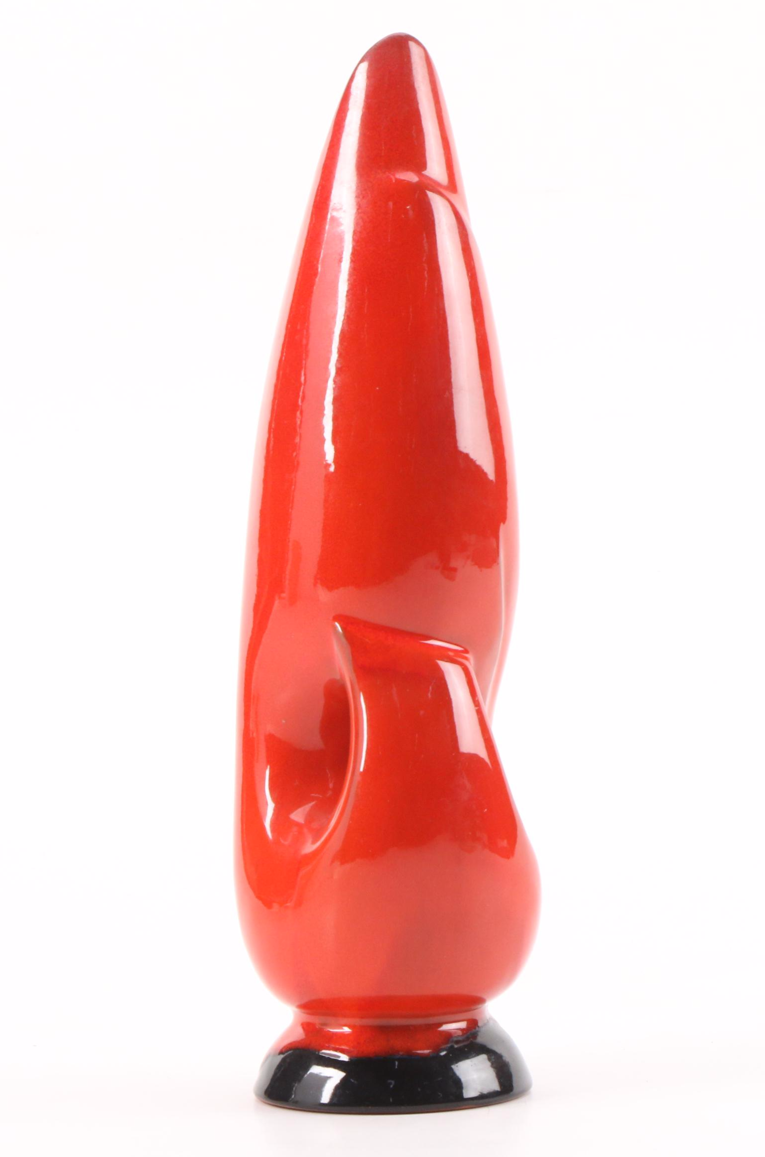 Cheryl Foster Free-Form Leaf Pottery Bowl with Frankoma Ceramic Vase