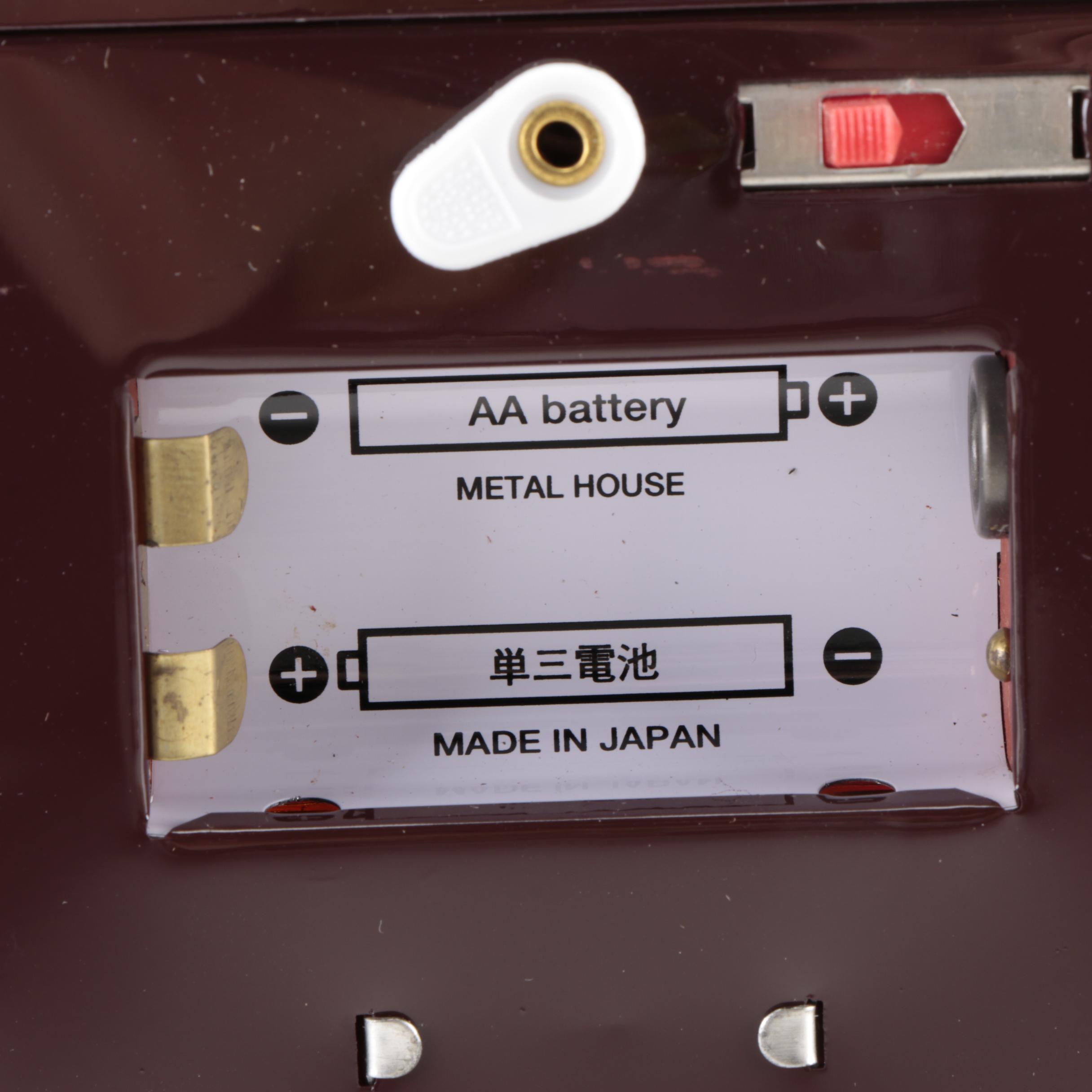 Metal House Piston Robot III Battery-Operated Tin Litho Toy