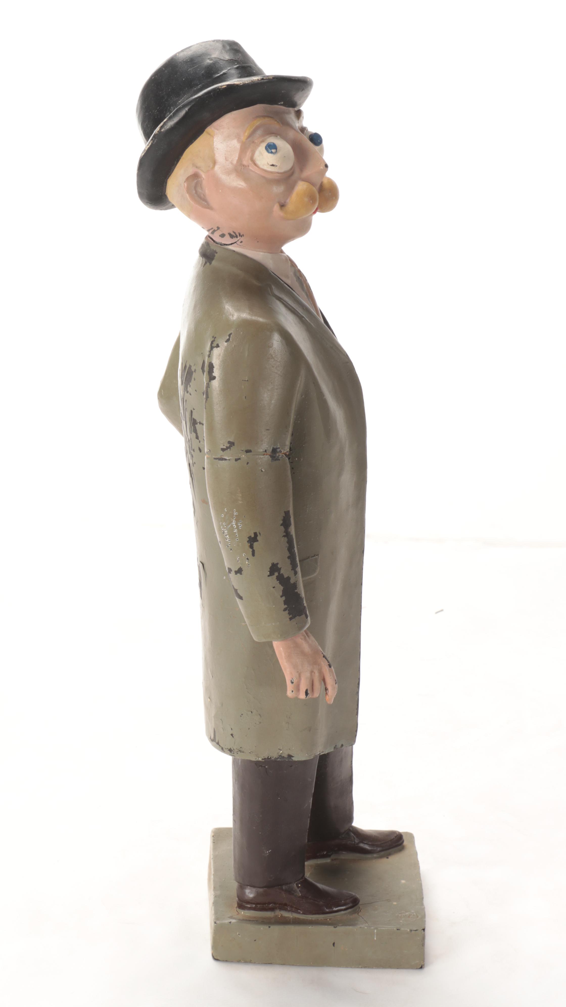 Esquire Magazine Mascot "Esky" Painted Latex Retail Figurine, 1940s