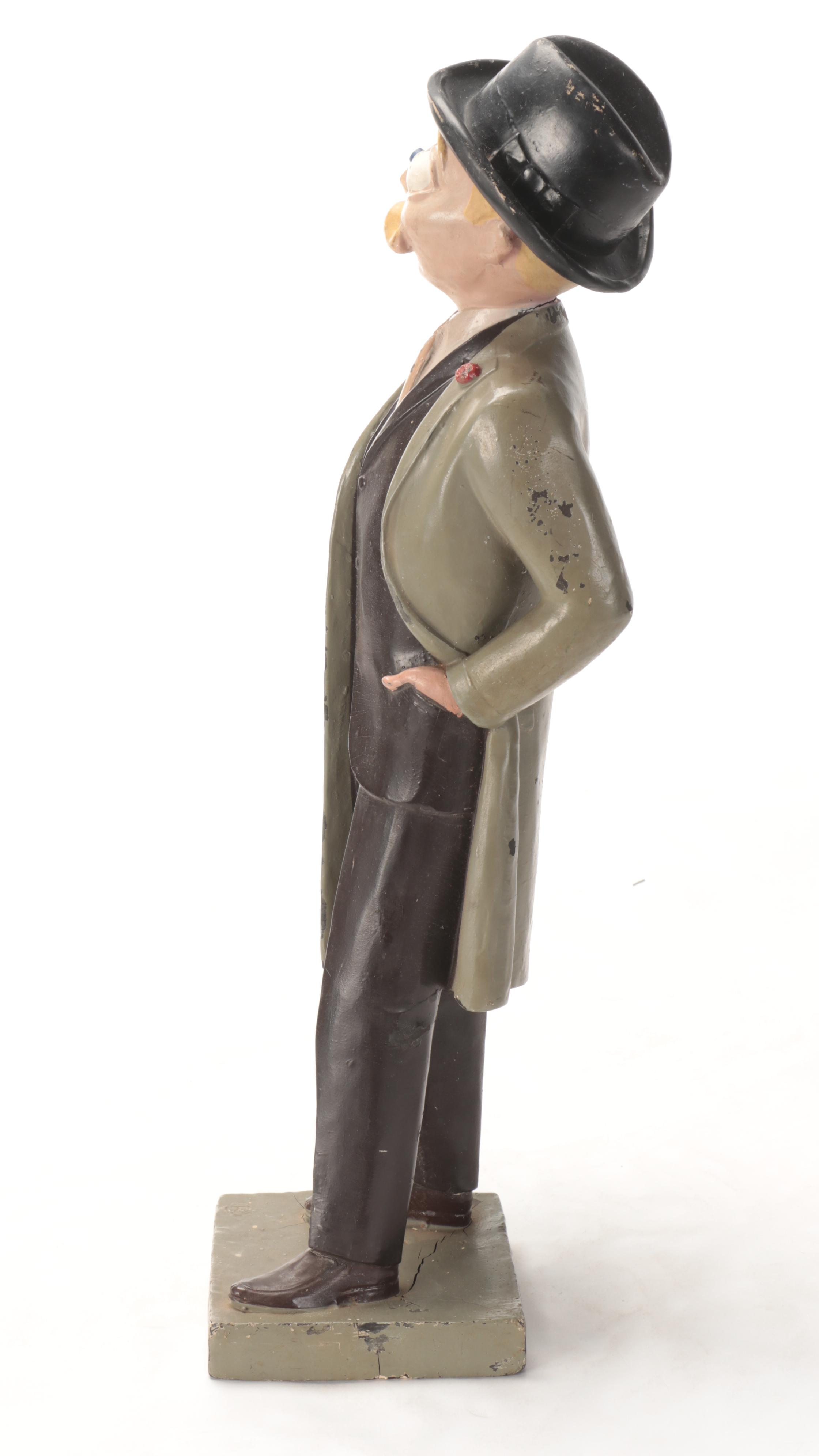 Esquire Magazine Mascot "Esky" Painted Latex Retail Figurine, 1940s