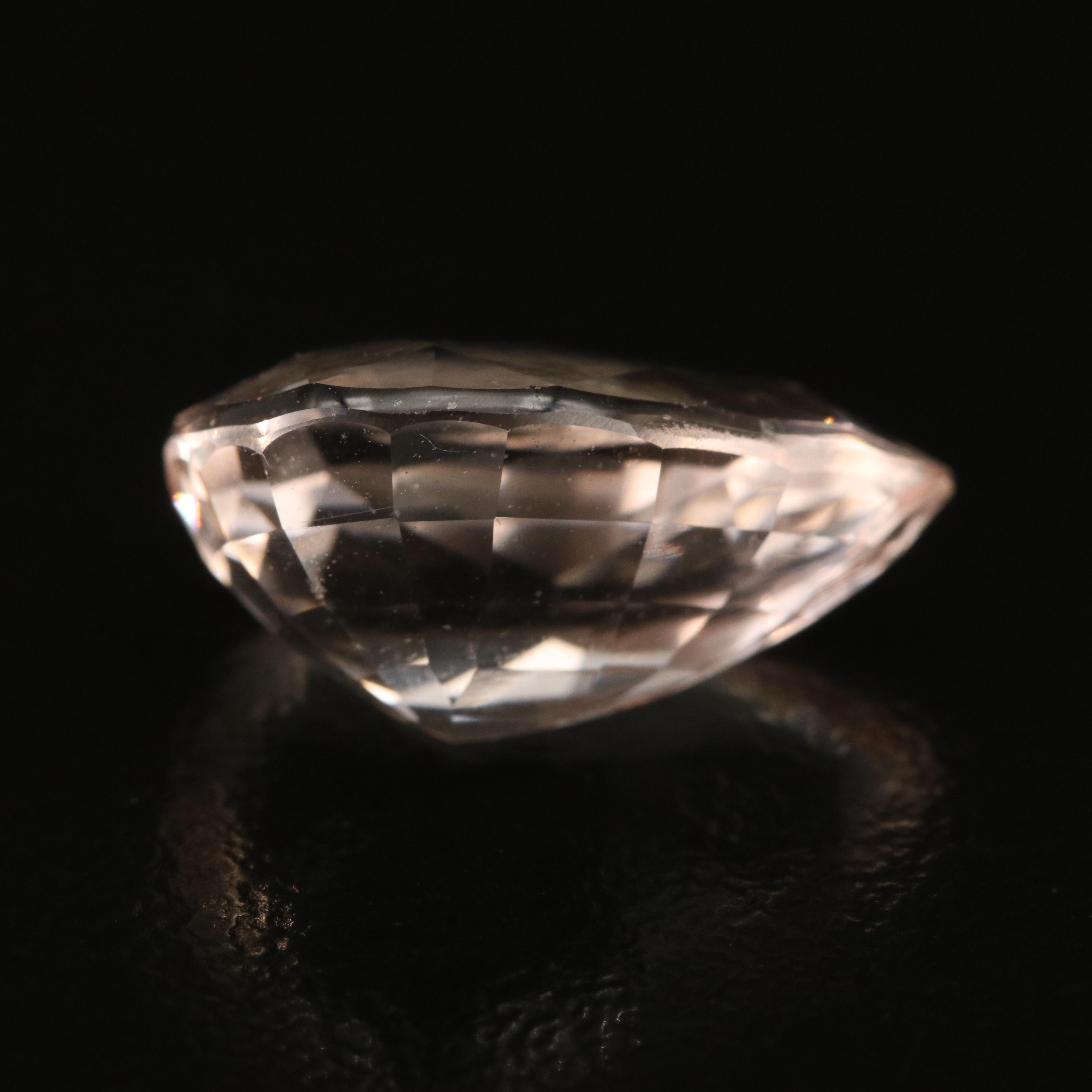 Loose 6.06 CT Pear Faceted Morganite