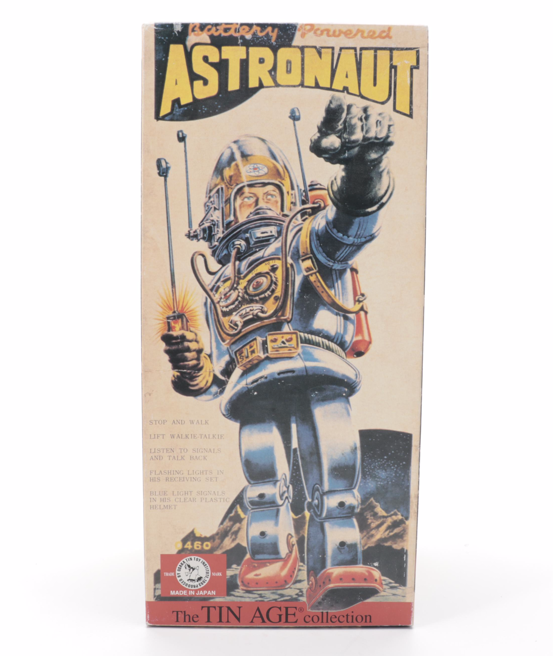 Osaka Tin Toy Institute Astronaut Battery-Operated Tin Litho Toy, 1993