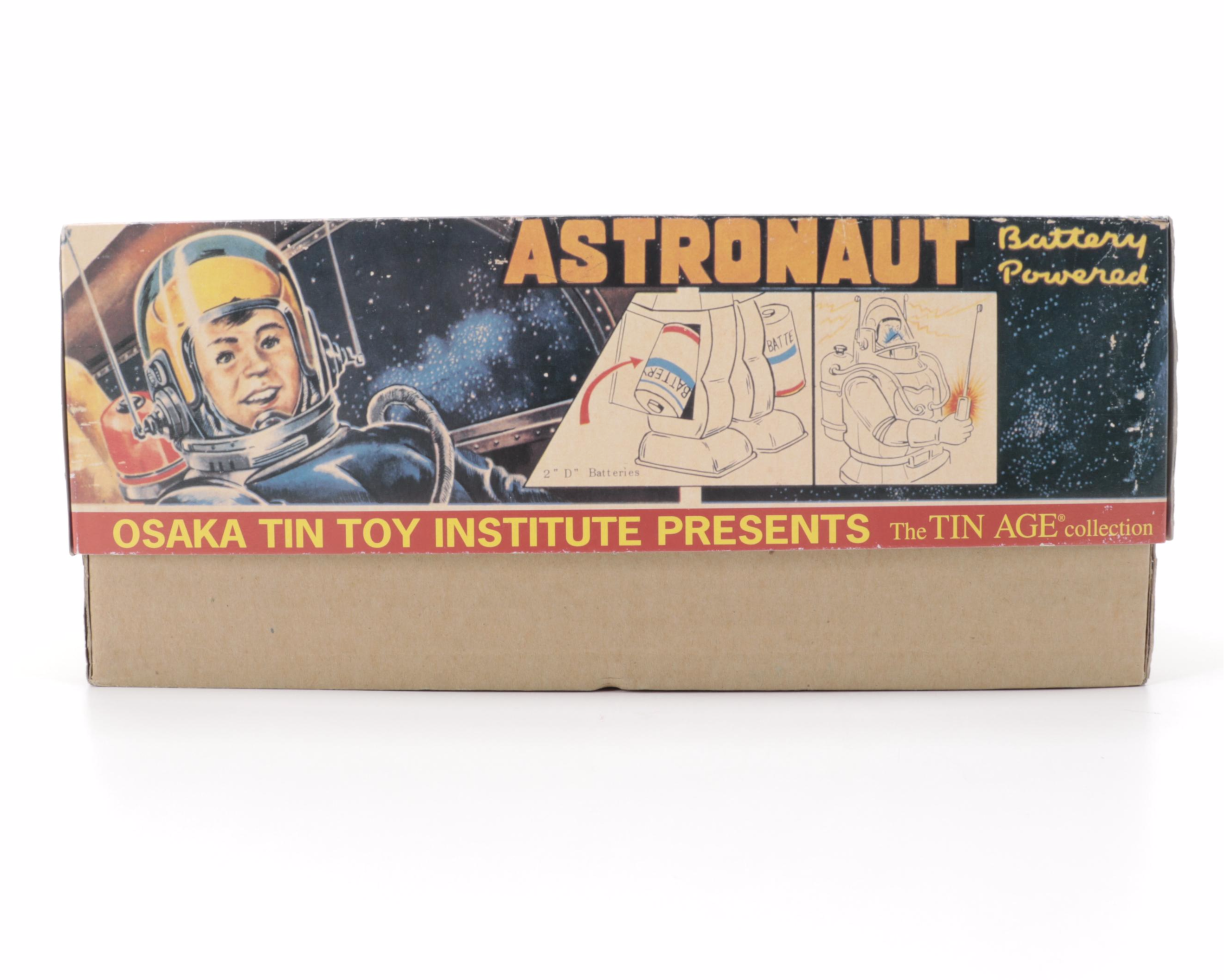 Osaka Tin Toy Institute Astronaut Battery-Operated Tin Litho Toy, 1993