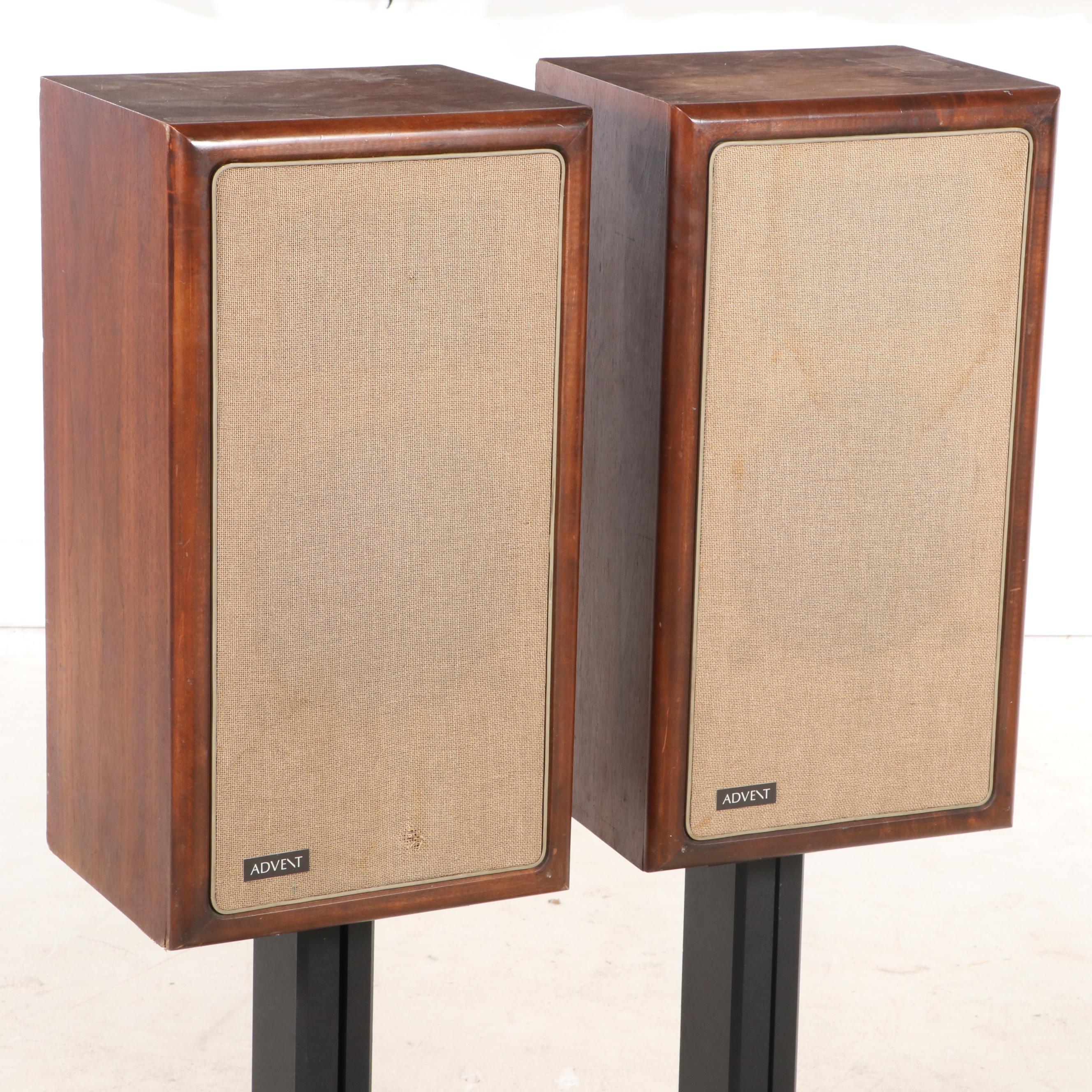 Advent A4 Loudspeaker System in Walnut Veneer with Laminate Stands