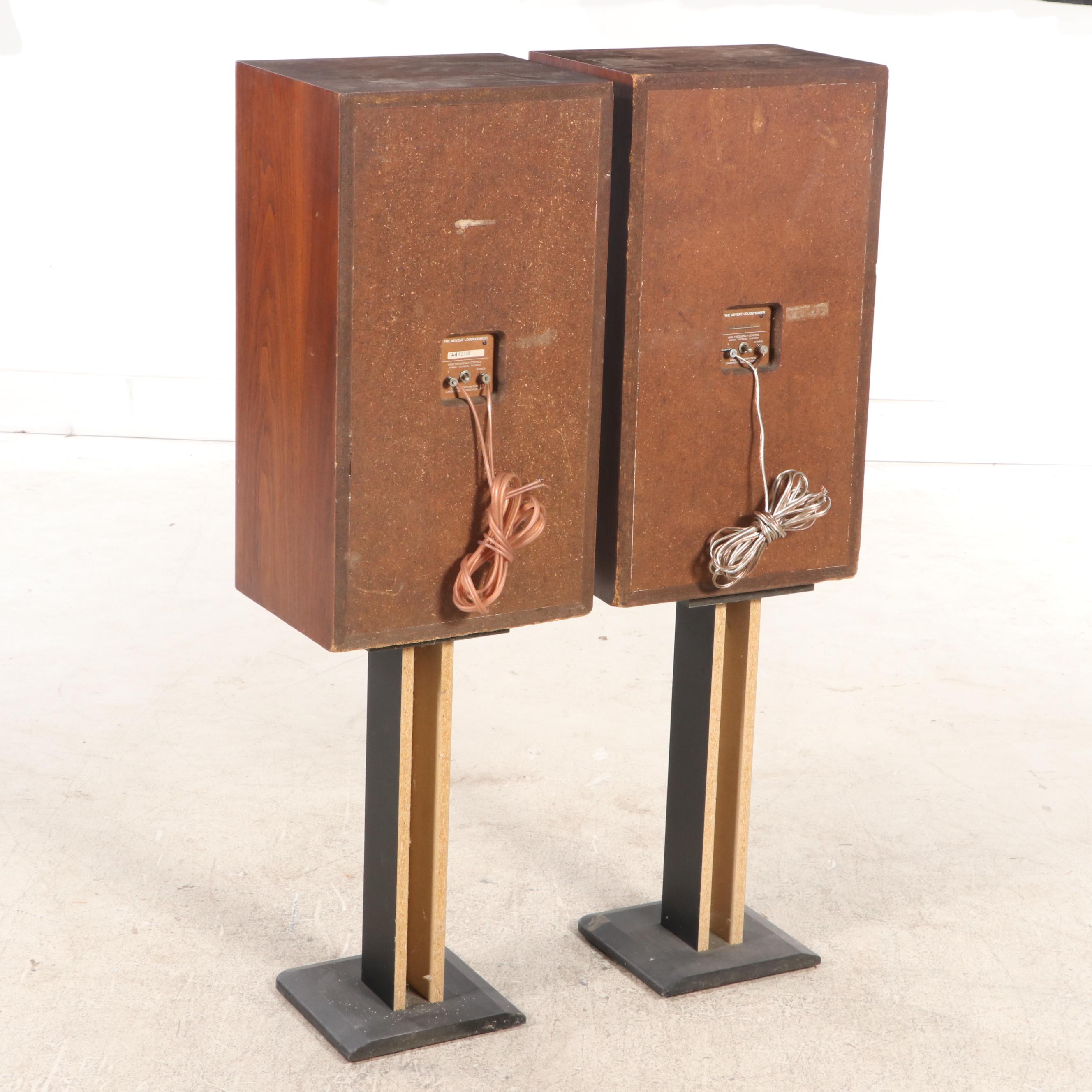 Advent A4 Loudspeaker System in Walnut Veneer with Laminate Stands