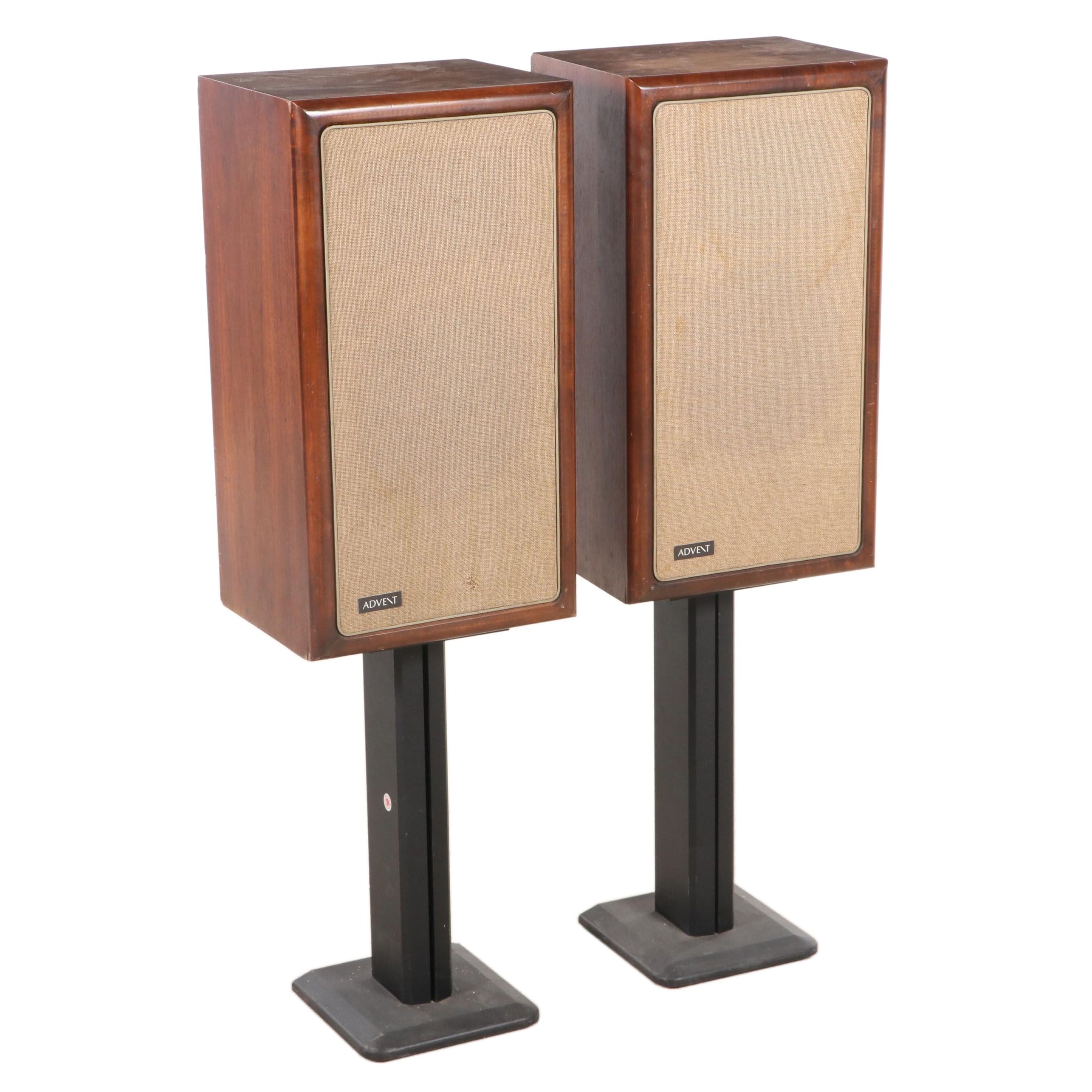 Advent A4 Loudspeaker System in Walnut Veneer with Laminate Stands