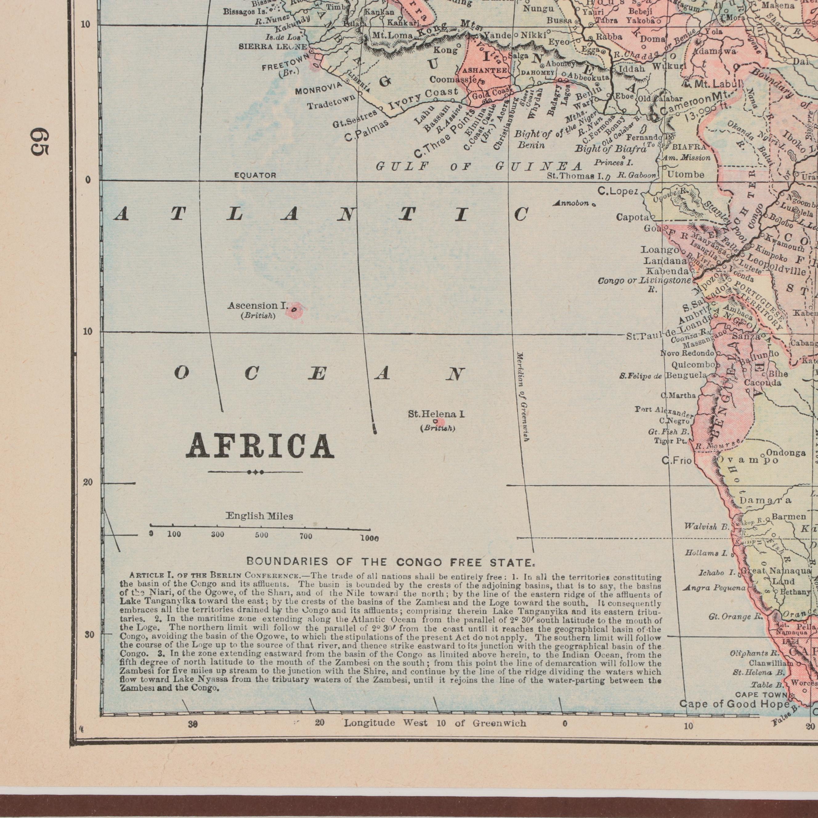 Mast, Crowell & Kirkpatrick Map of Colonial Africa, Circa 1890