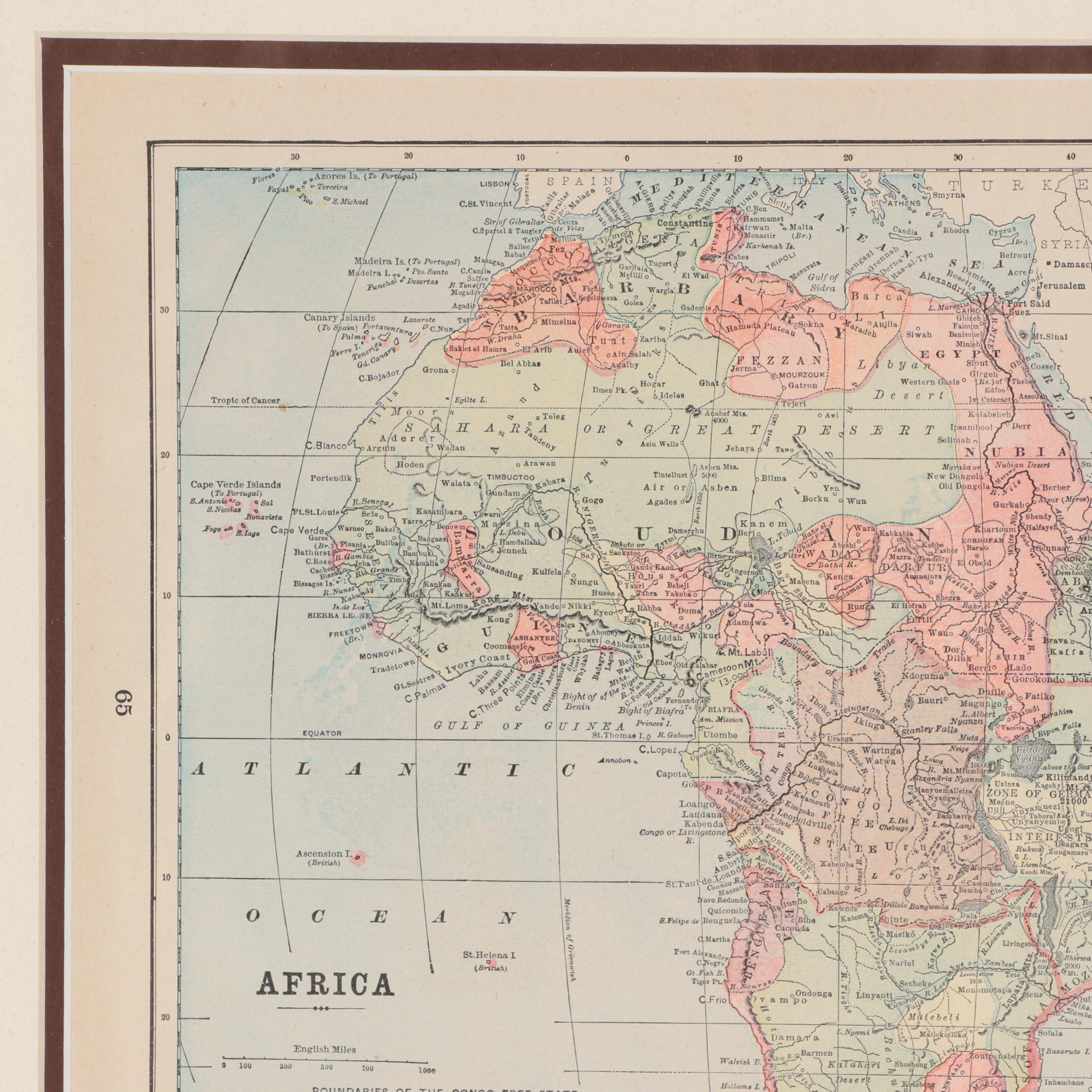Mast, Crowell & Kirkpatrick Map of Colonial Africa, Circa 1890