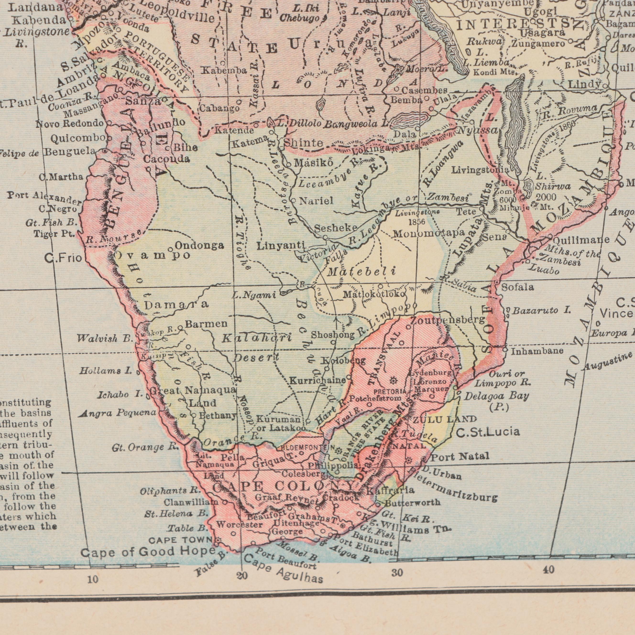 Mast, Crowell & Kirkpatrick Map of Colonial Africa, Circa 1890