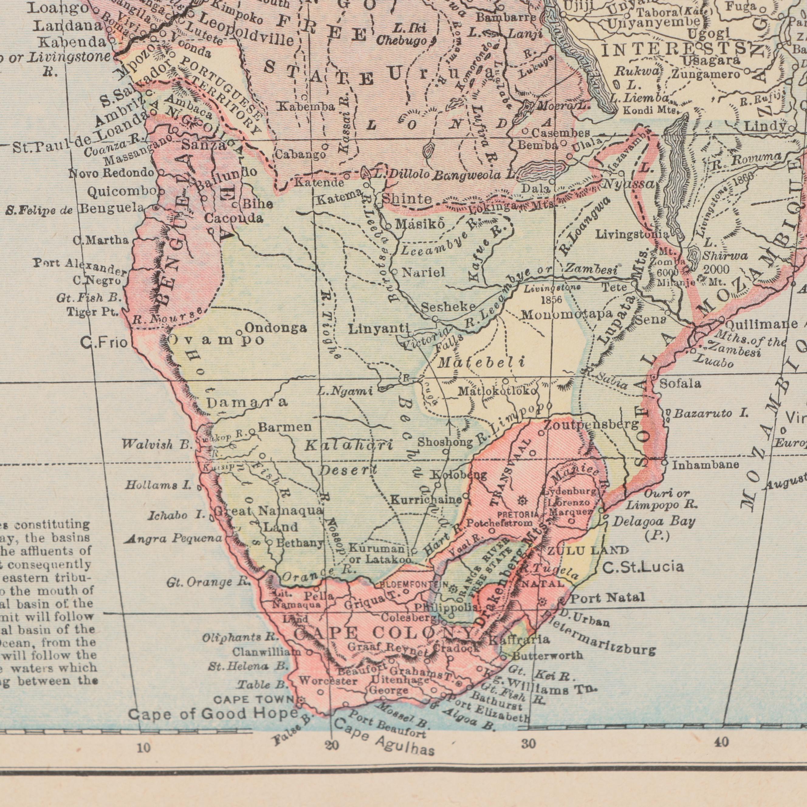 Mast, Crowell & Kirkpatrick Map of Colonial Africa, Circa 1890