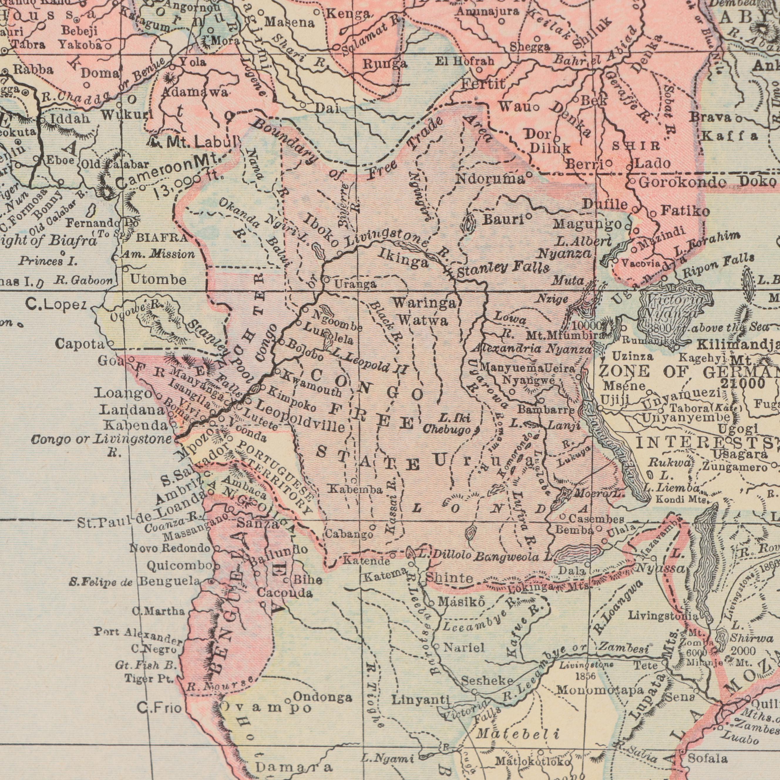 Mast, Crowell & Kirkpatrick Map of Colonial Africa, Circa 1890