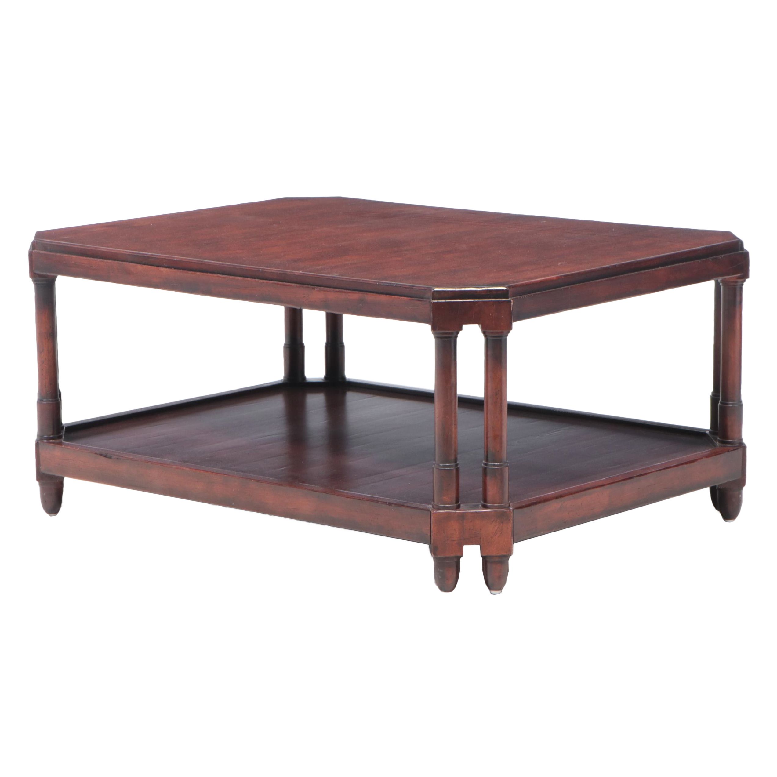 Henredon "Acquisitions" French Provincial Style Mahogany Two-Tier Coffee Table
