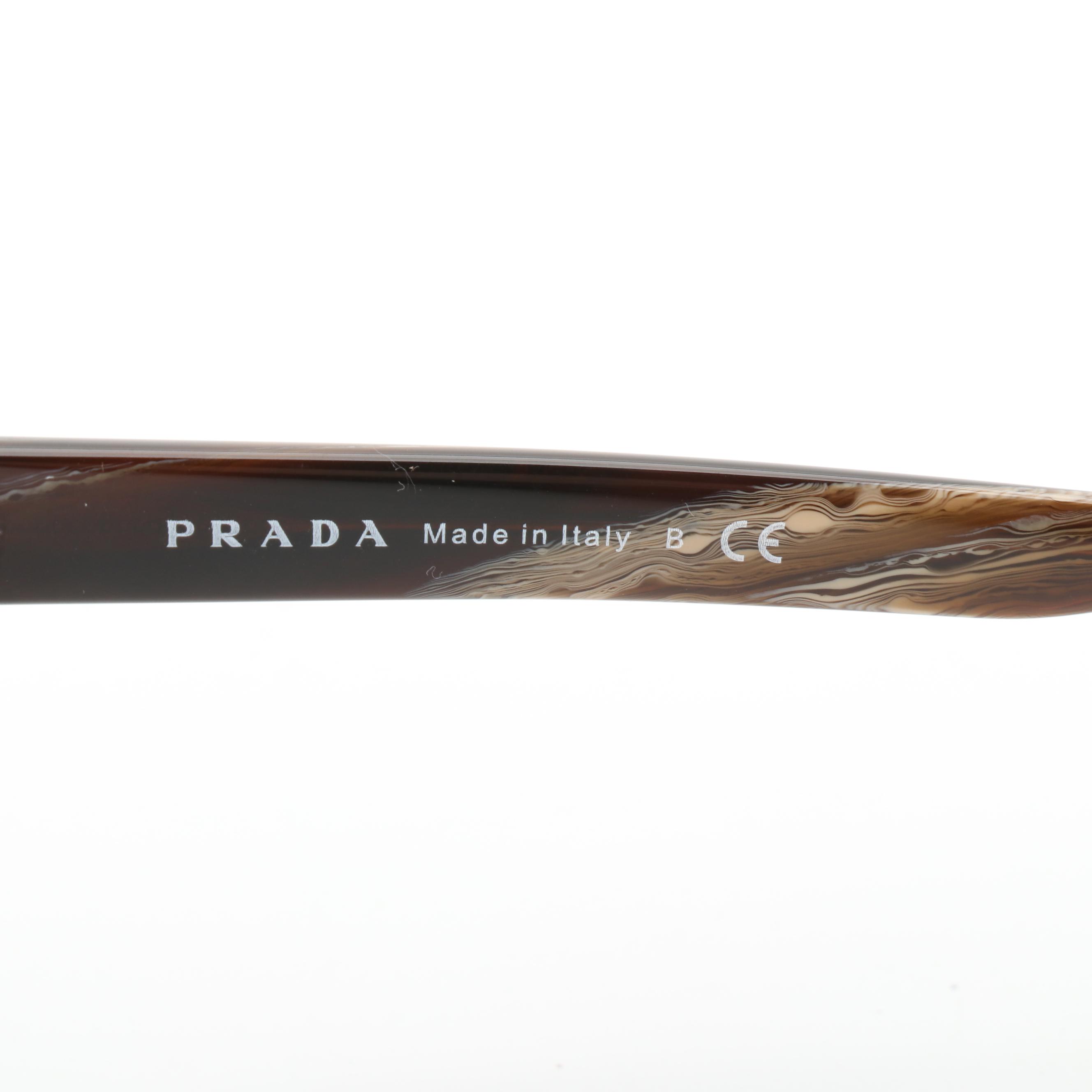 Prada SPR09U Sunglasses with Gradient Lenses and Includes Case